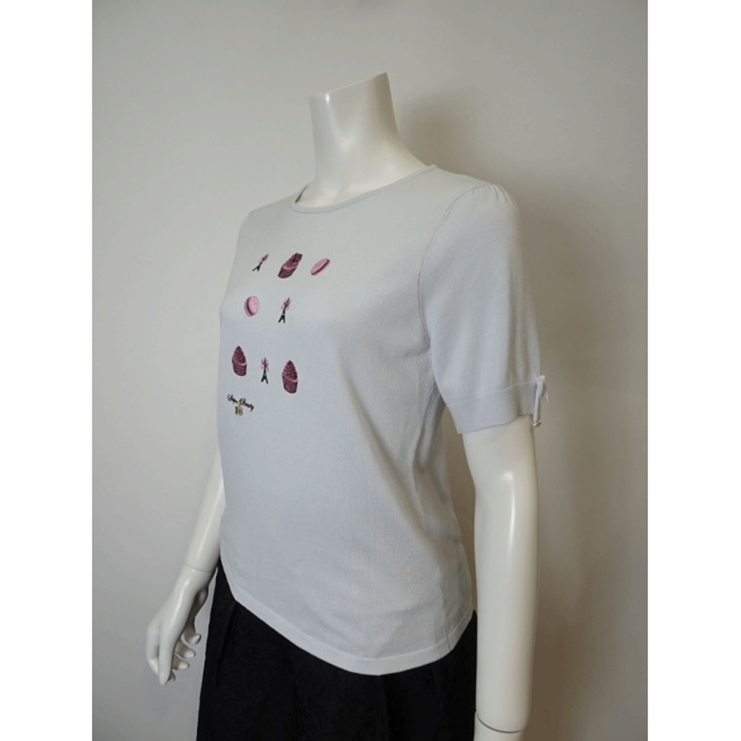 【Insta Live】Super Beauty スイーツ刺しゅう半袖セーター - 画像8