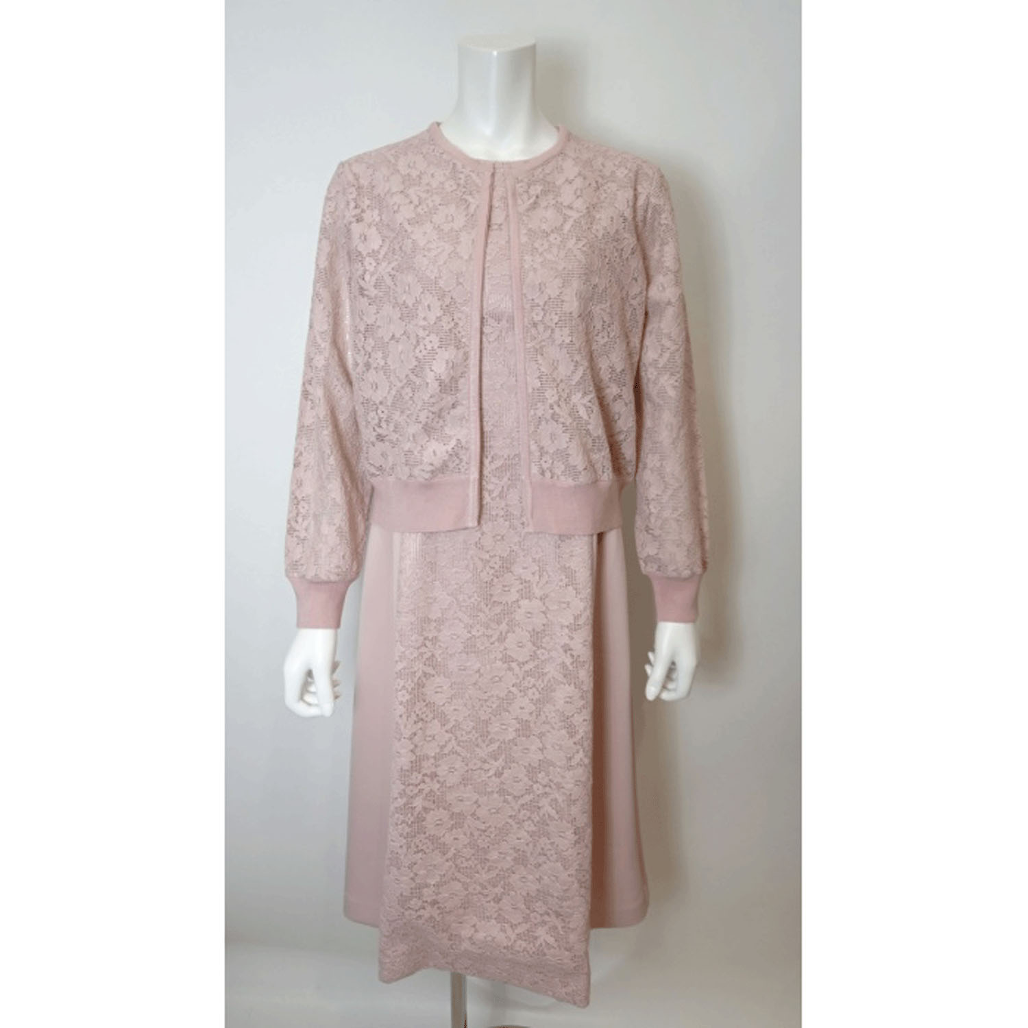 Super Beauty レース編みジップアップニットカーディガン - 画像19