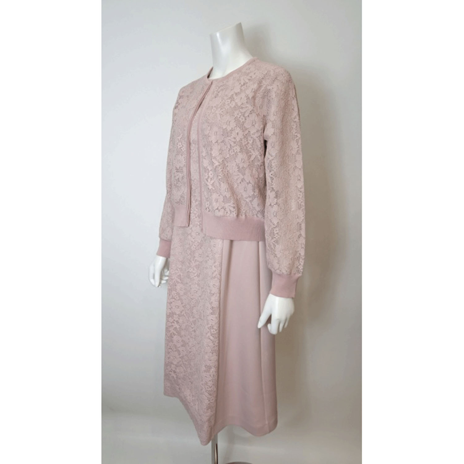 Super Beauty レース編みジップアップニットカーディガン - 画像20