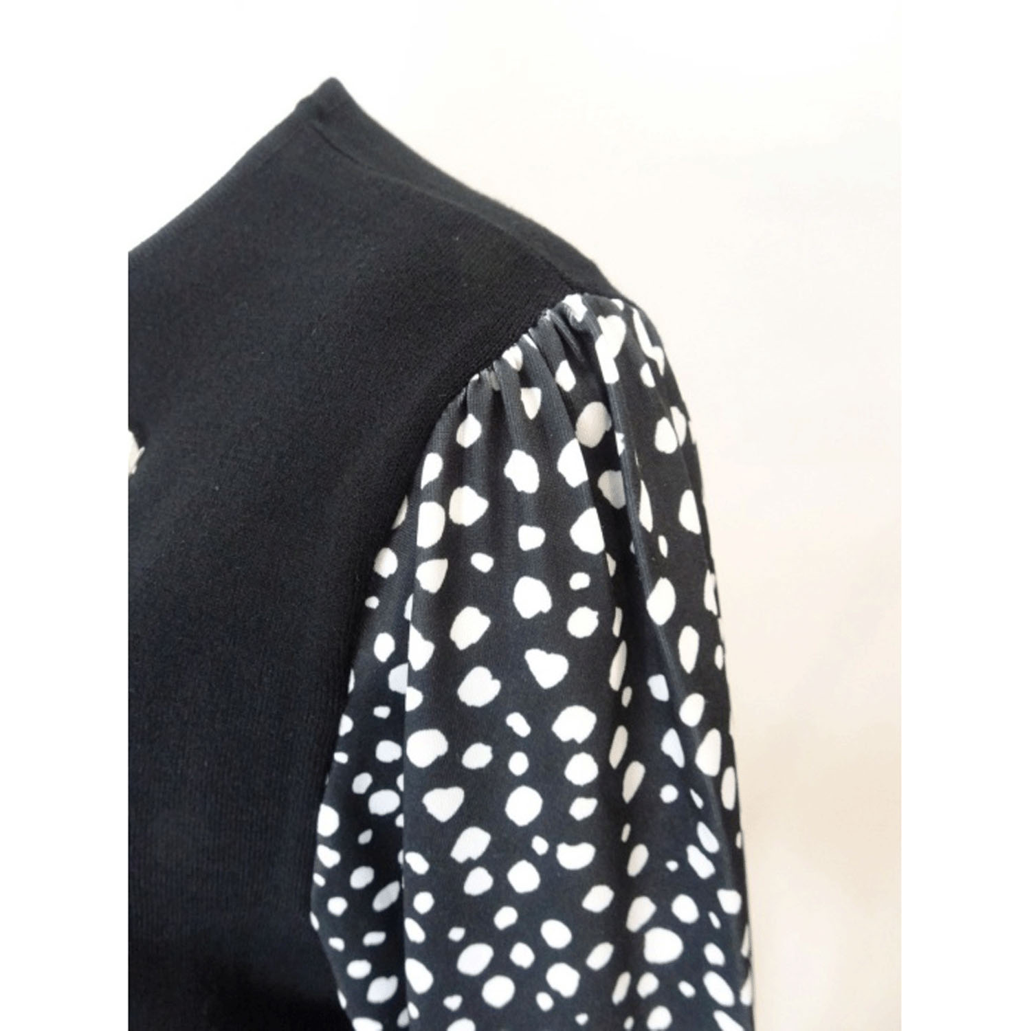 【Insta Live】Super Beauty 水玉柄異素材ドッキングチュニック - 画像9