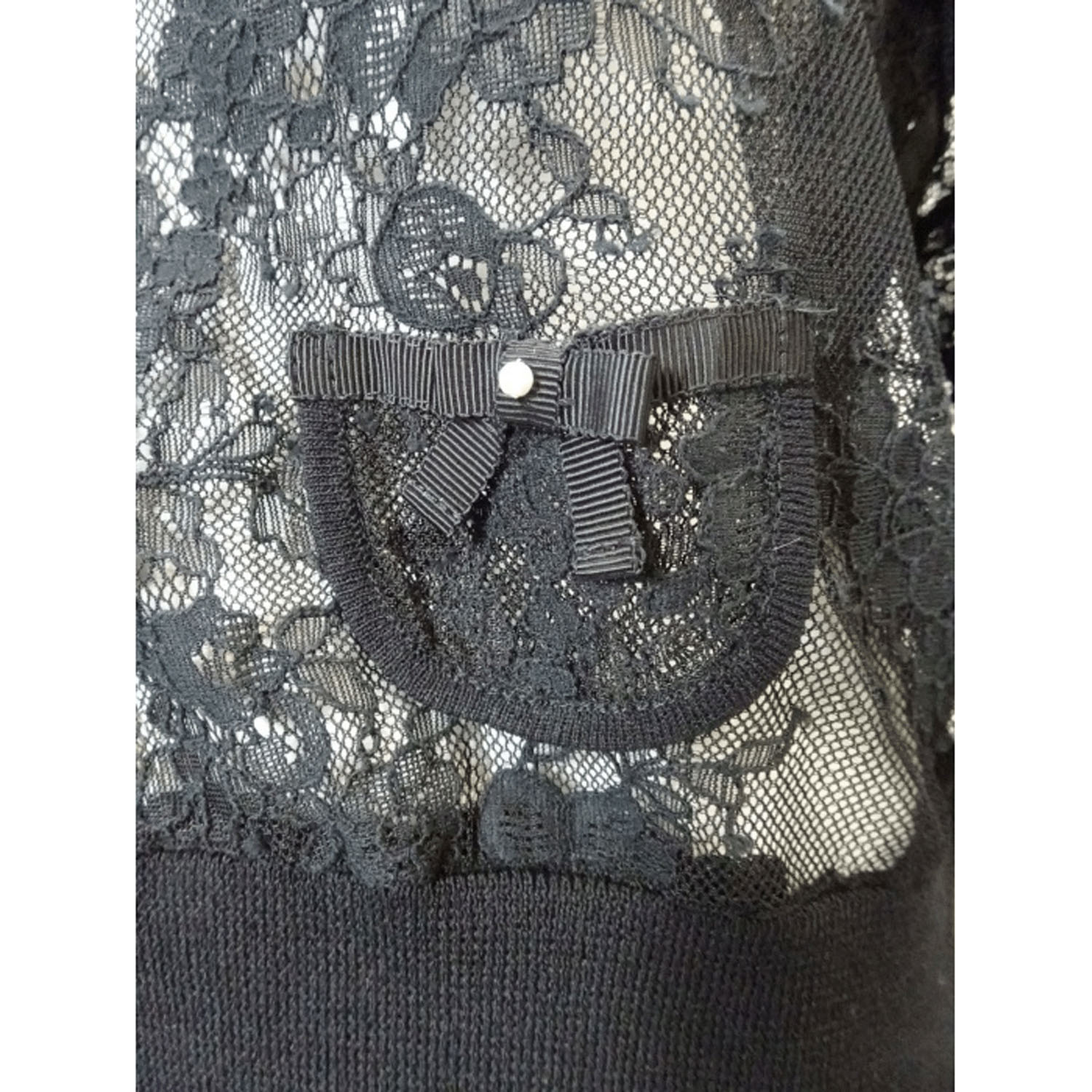 【4月上旬入荷予定】Super Beauty 透かしレース編みVネックニットカーディガン - 画像14