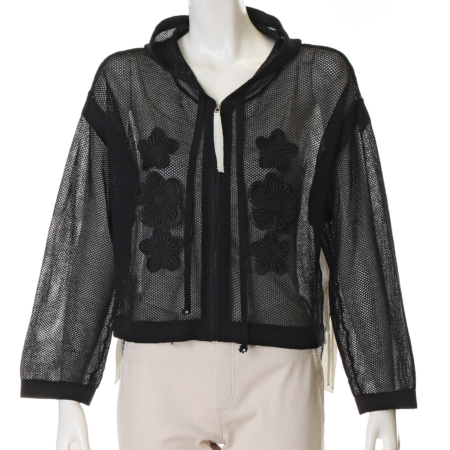 【LIVE ARCHIVE】Super Beauty 花モチーフ付透かし編みニットパーカー - 画像10