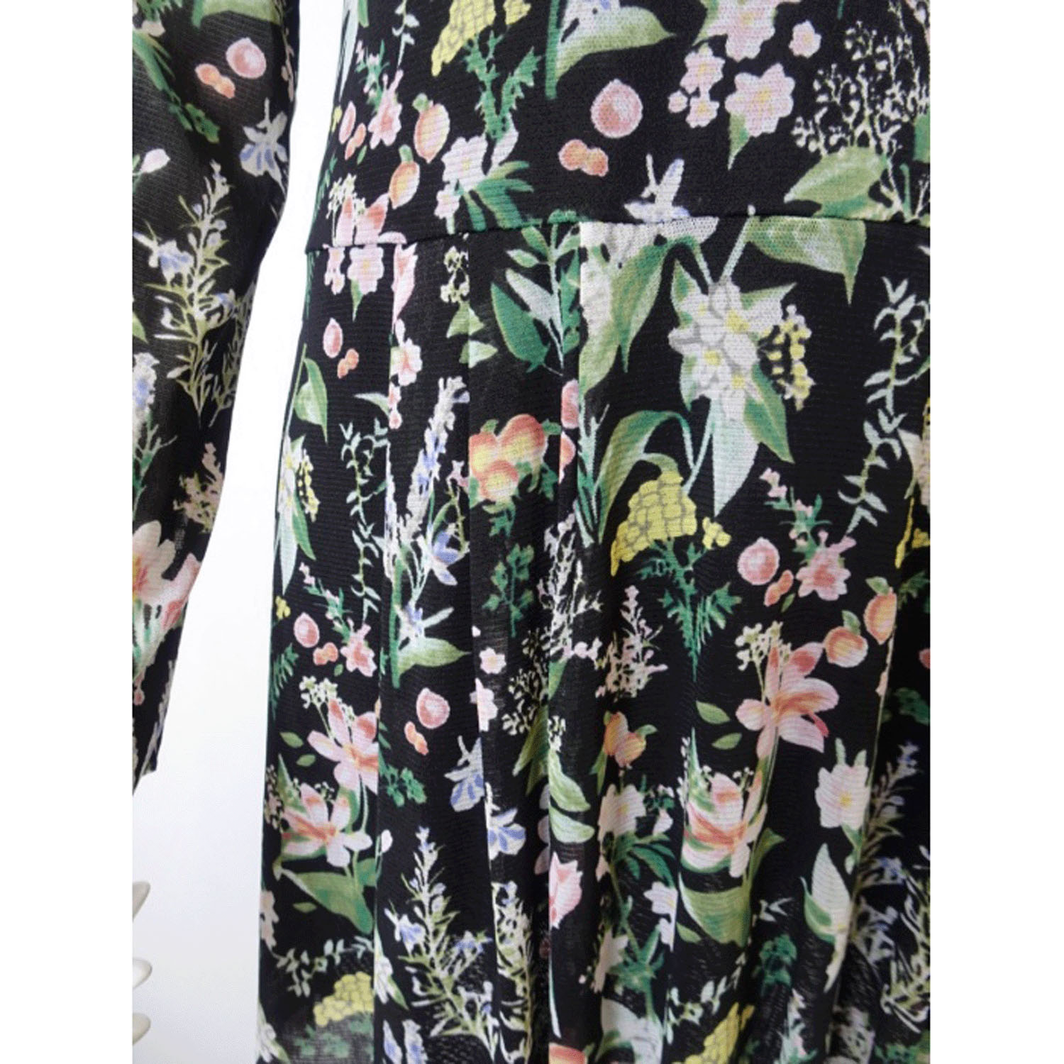 Super Beauty アシンメトリーヘム花柄プリントパワーネット素材チュニック - 画像10