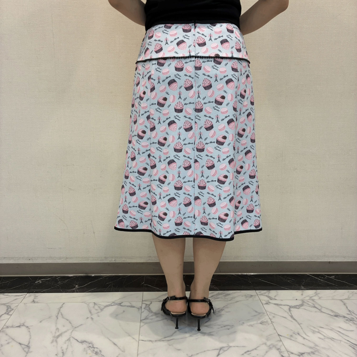 【Insta Live】Super Beauty スイーツプリント ウェストゴムスカート - 画像4