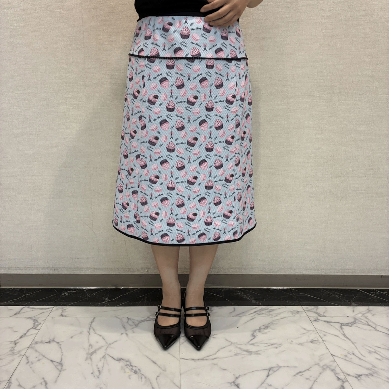 【Insta Live】Super Beauty スイーツプリント ウェストゴムスカート - 画像1