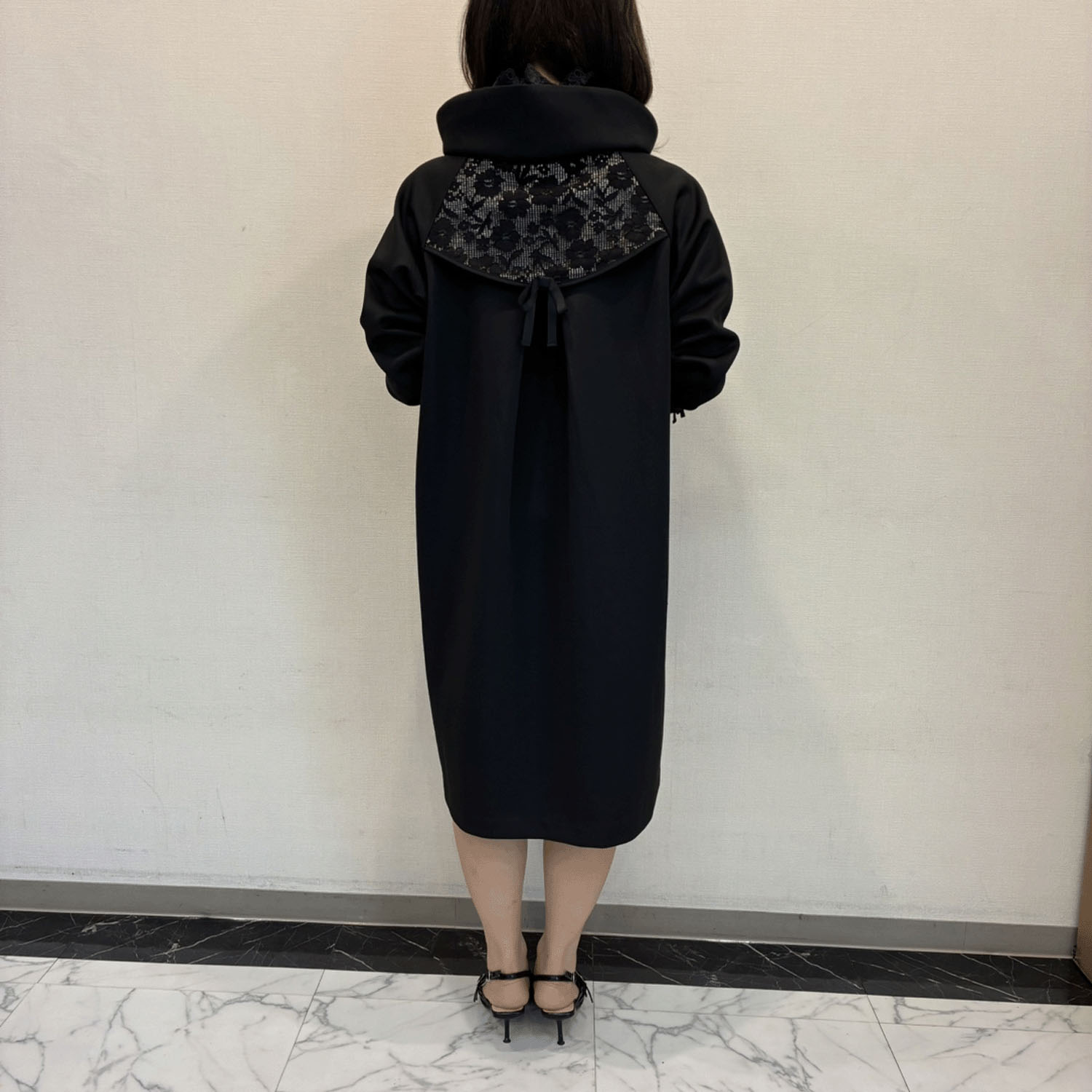 【Insta Live】Super Beauty スタンドフリル透かしレースコート - 画像5