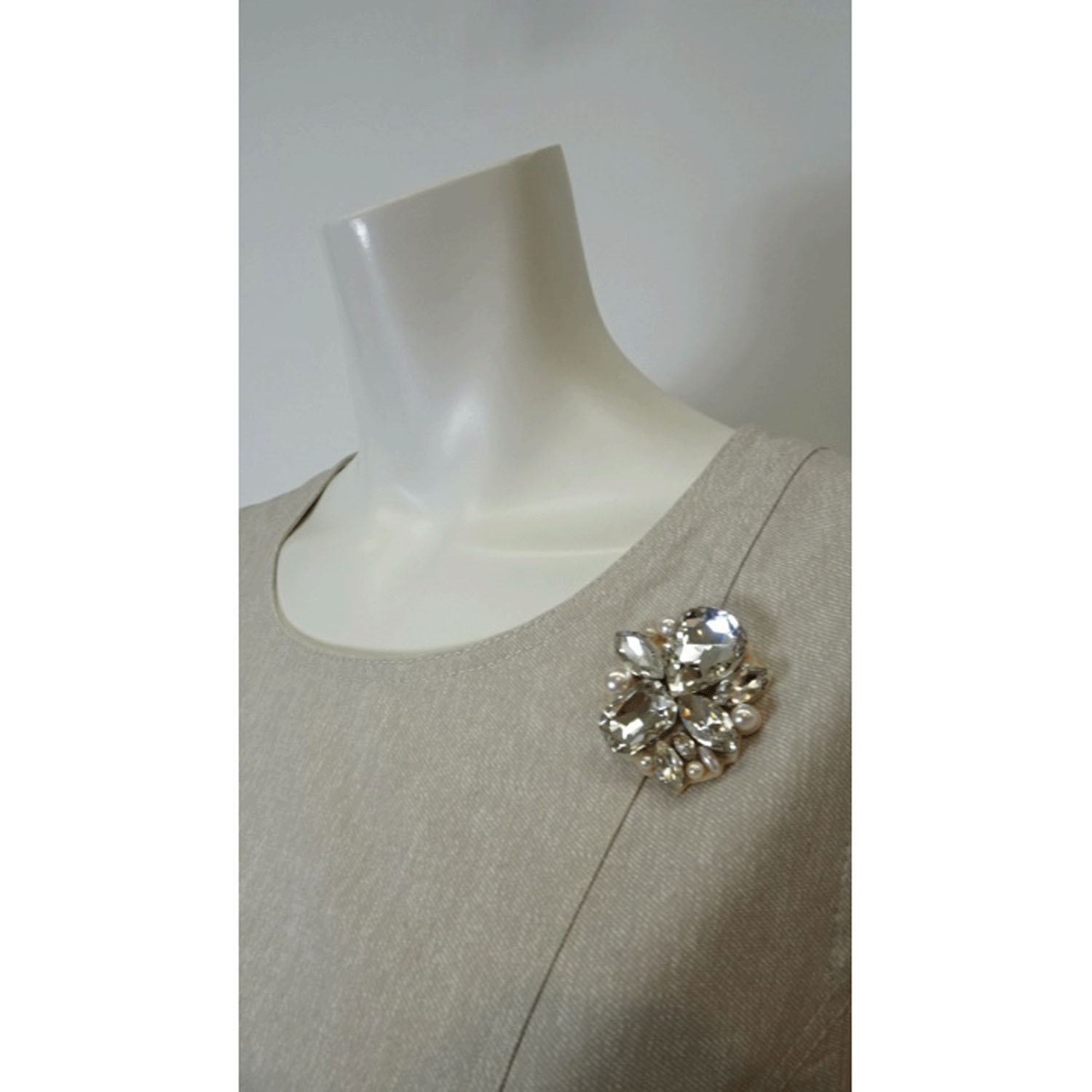 Super Beauty デニム風ノースリーブワンピース - 画像12