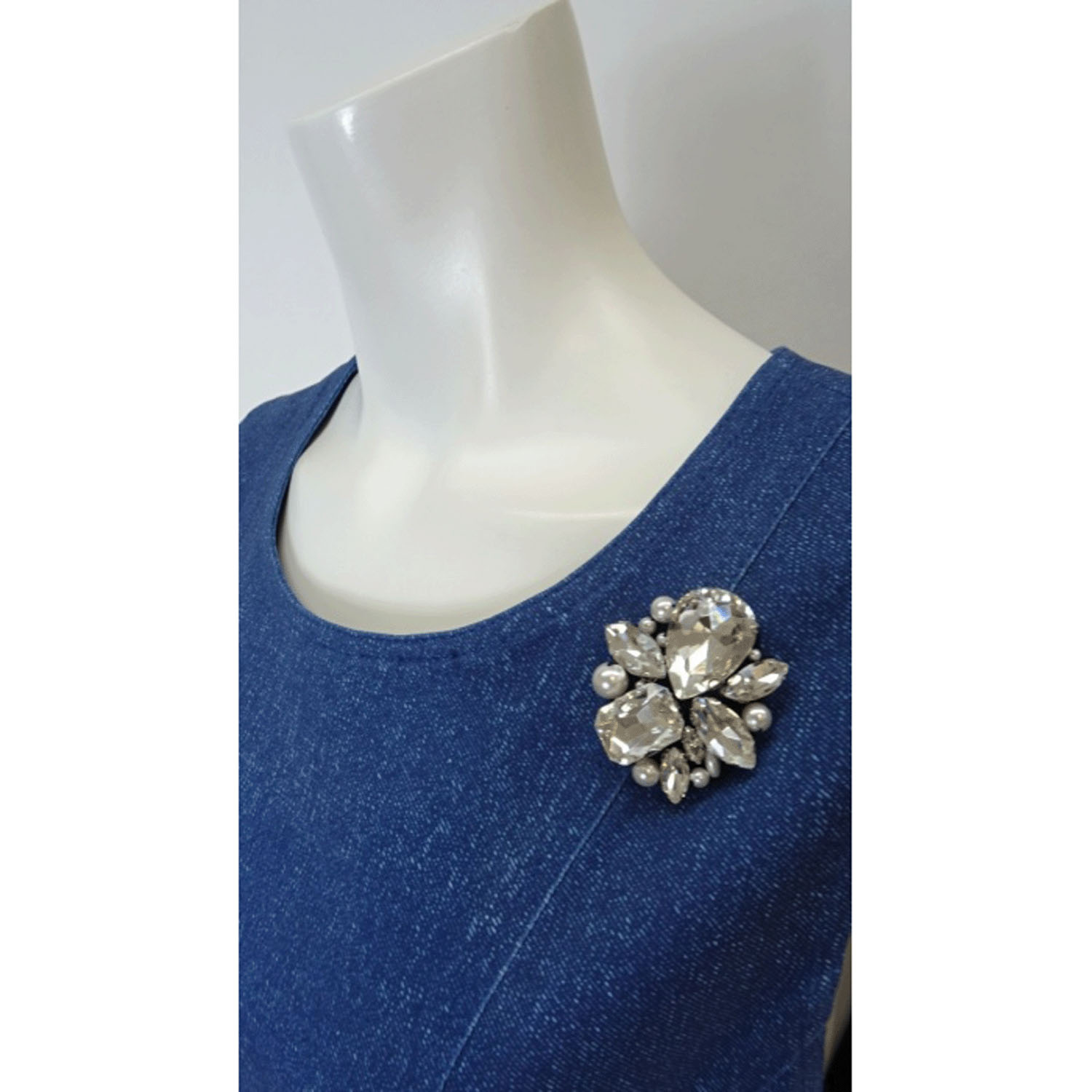 Super Beauty デニム風ノースリーブワンピース - 画像20