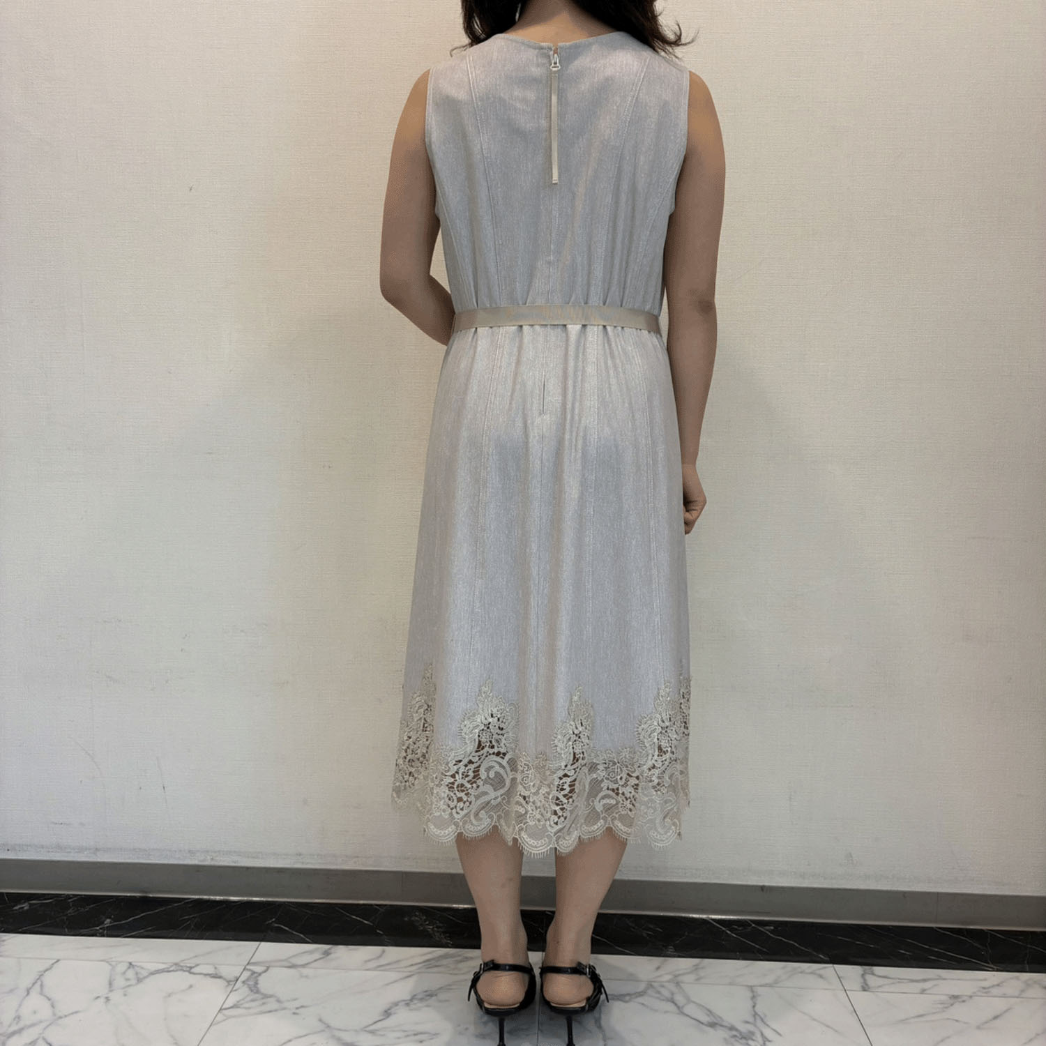 Super Beauty デニム風ノースリーブワンピース - 画像5