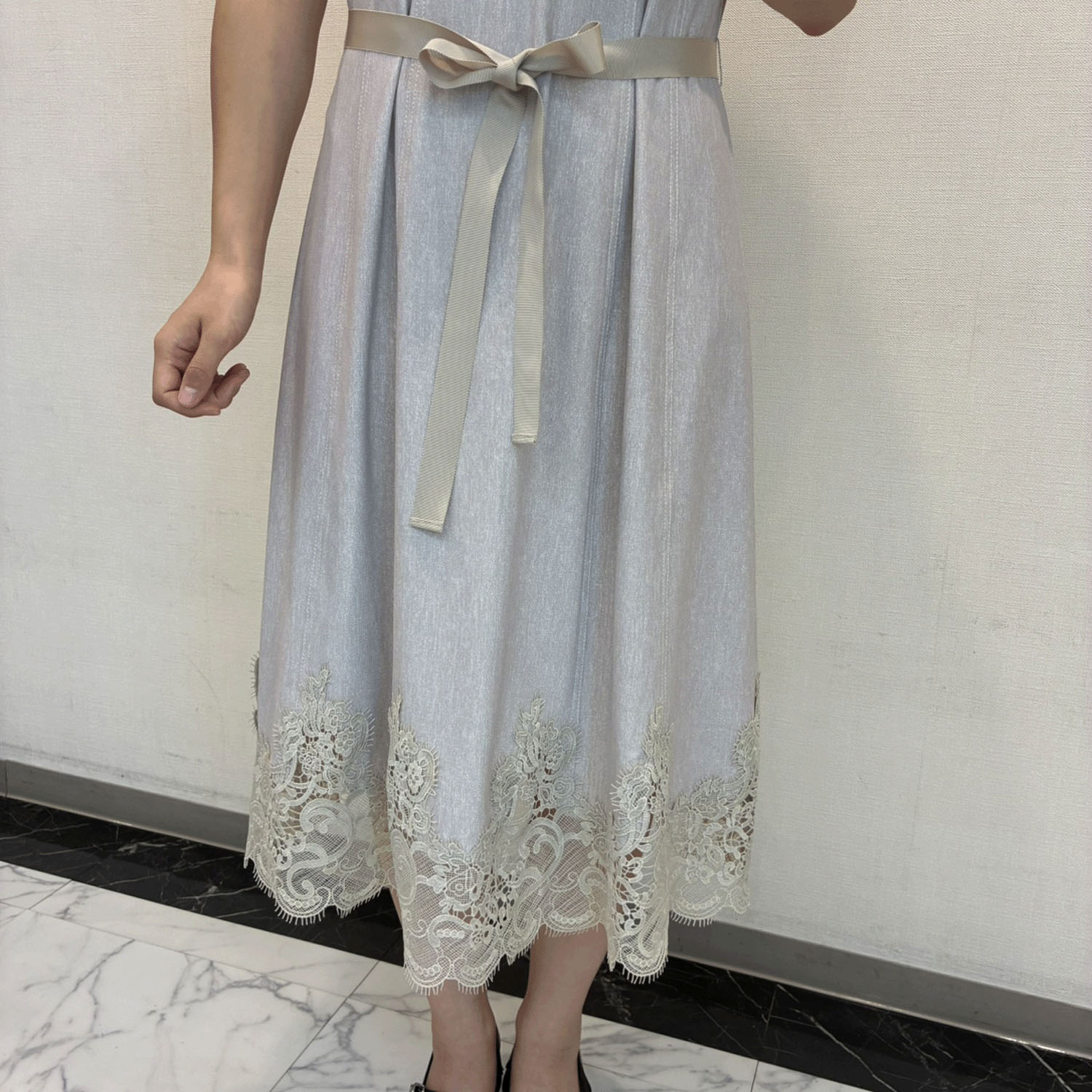 Super Beauty デニム風ノースリーブワンピース - 画像6