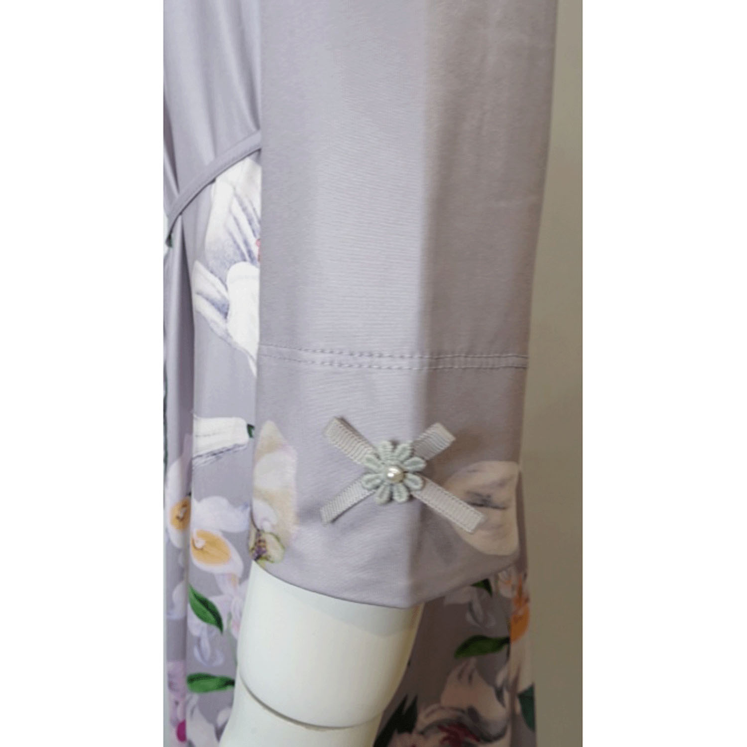 Super Beauty 大花プリント七分袖ワンピース - 画像11