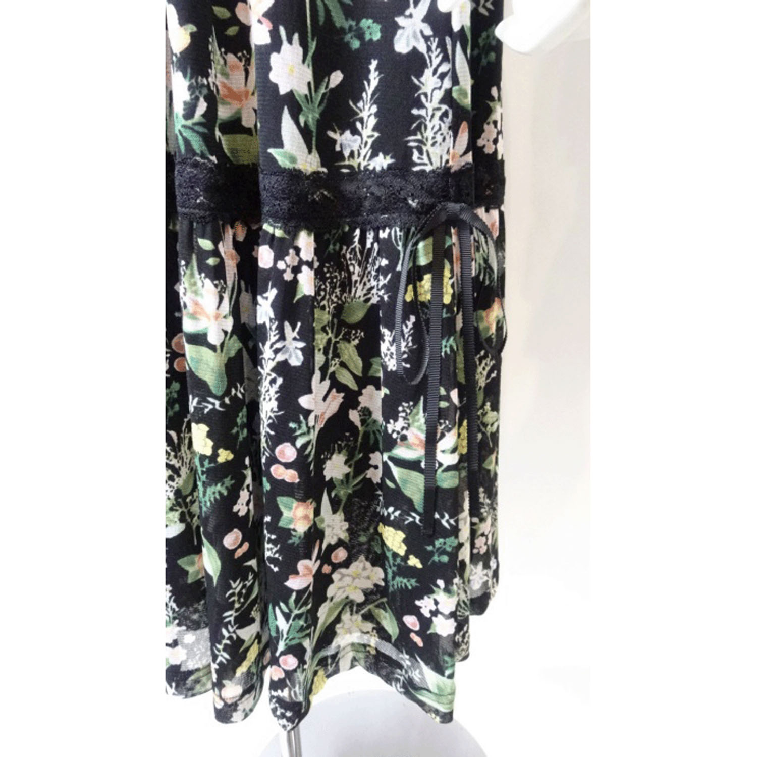 Super Beauty 多色使いパワーネット素材ワンピース - 画像13