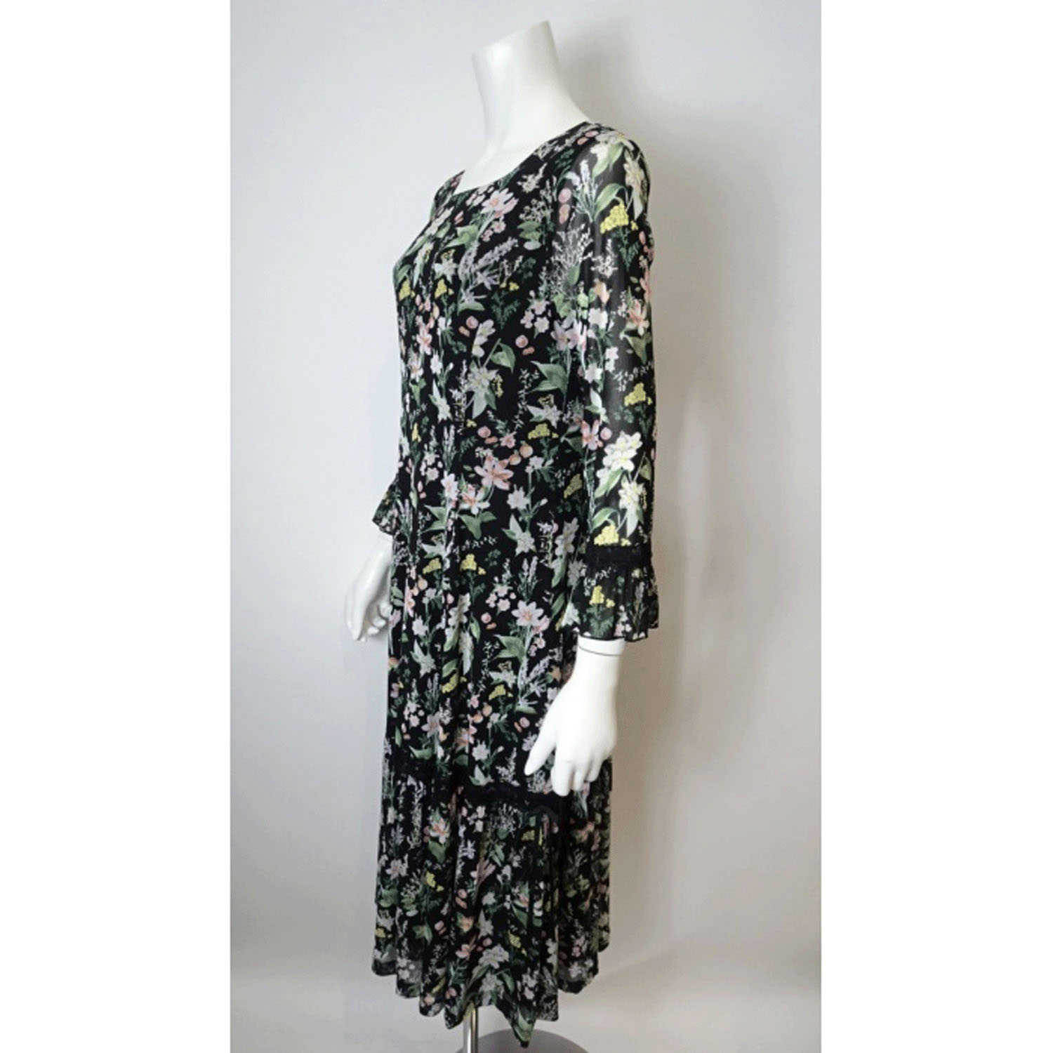 Super Beauty 多色使いパワーネット素材ワンピース - 画像9