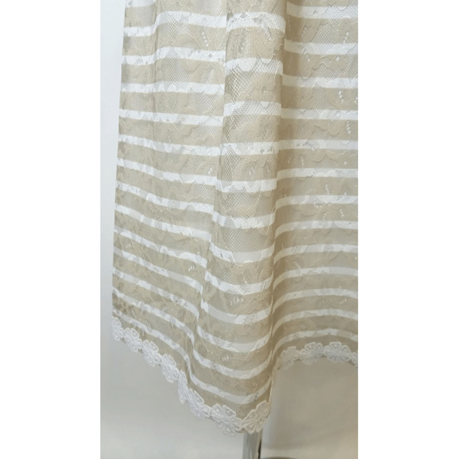 【3月下旬入荷予定】Super Beauty ボーダープリントレース素材半袖ワンピース - 画像7