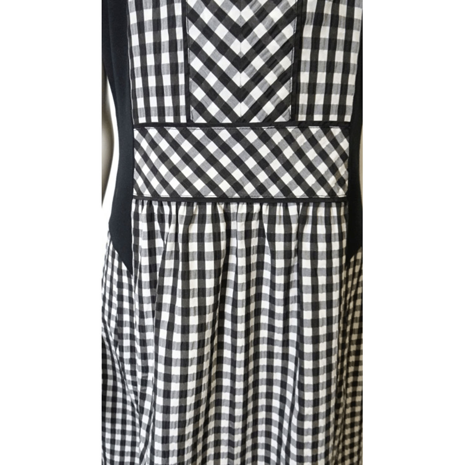 【3月下旬入荷予定】Super Beauty ギンガムチェック柄切替ワンピース - 画像12