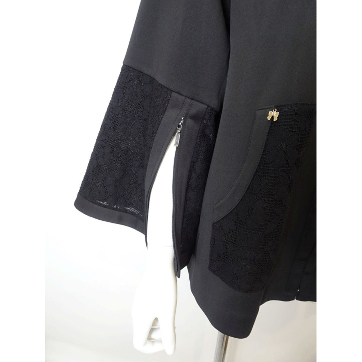 【Insta Live】Super Beauty 袖フレアデザインジップアップジャケット - 画像11