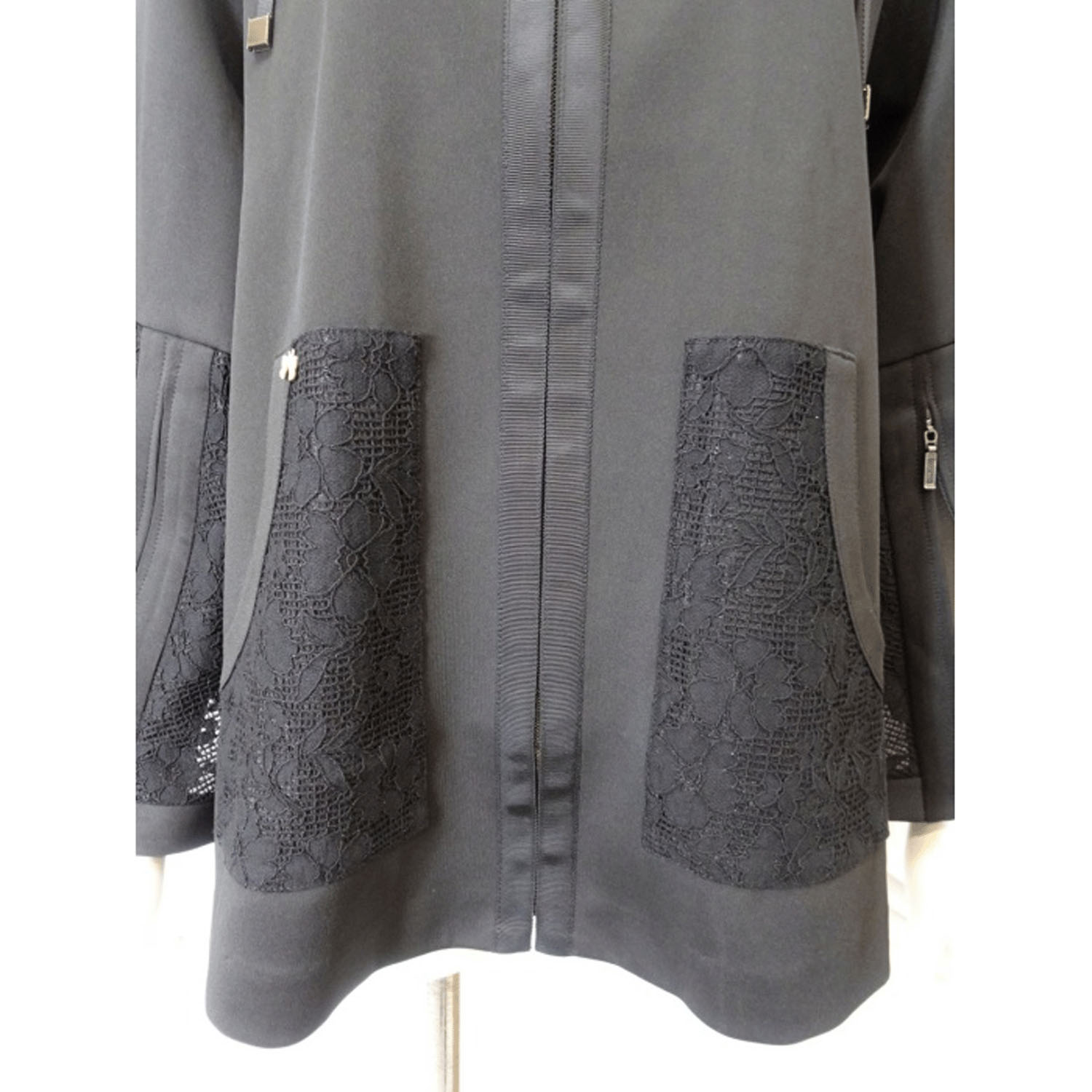 【Insta Live】Super Beauty 袖フレアデザインジップアップジャケット - 画像14