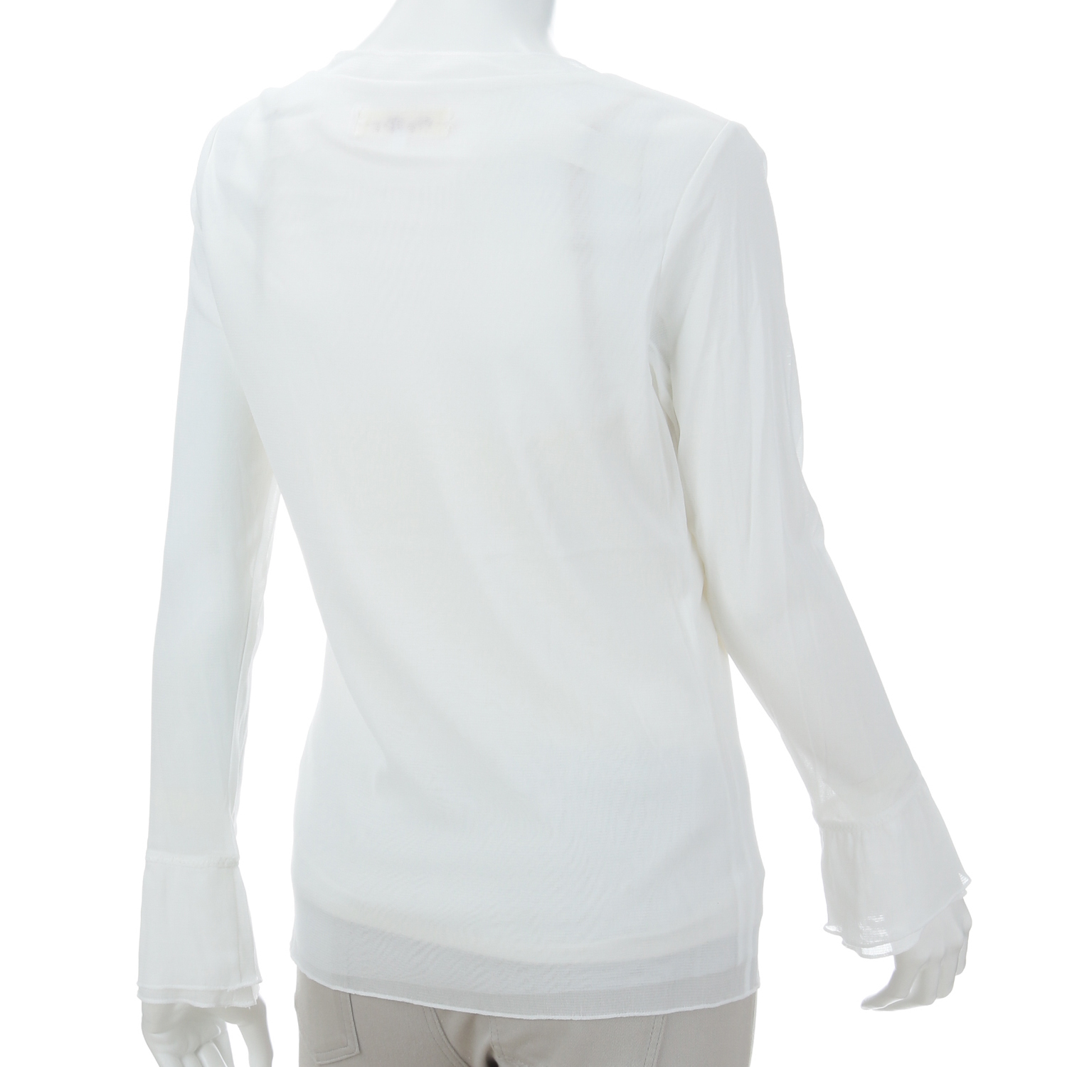 Super Beauty 丸首パワーネット素材プルオーバー - 画像2