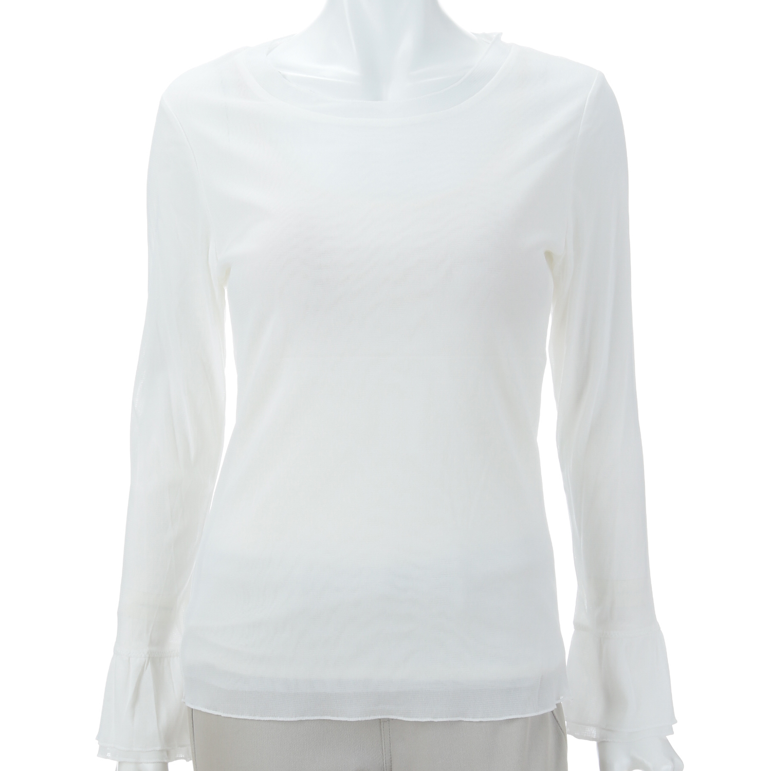 Super Beauty 丸首パワーネット素材プルオーバー - 画像1