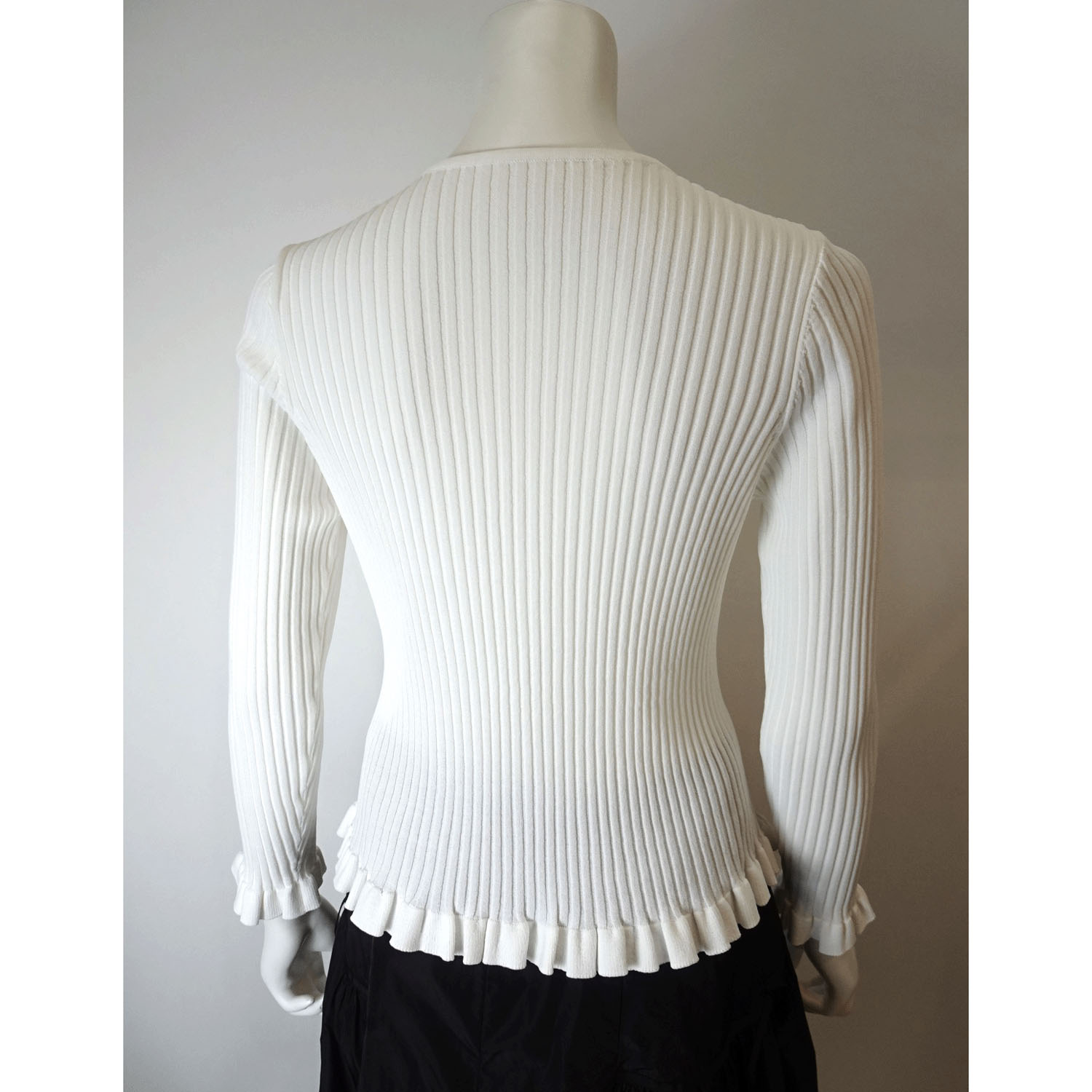 【LIVE ARCHIVE】Super Beauty 裾フリルリブ編みニットカーディガン - 画像6