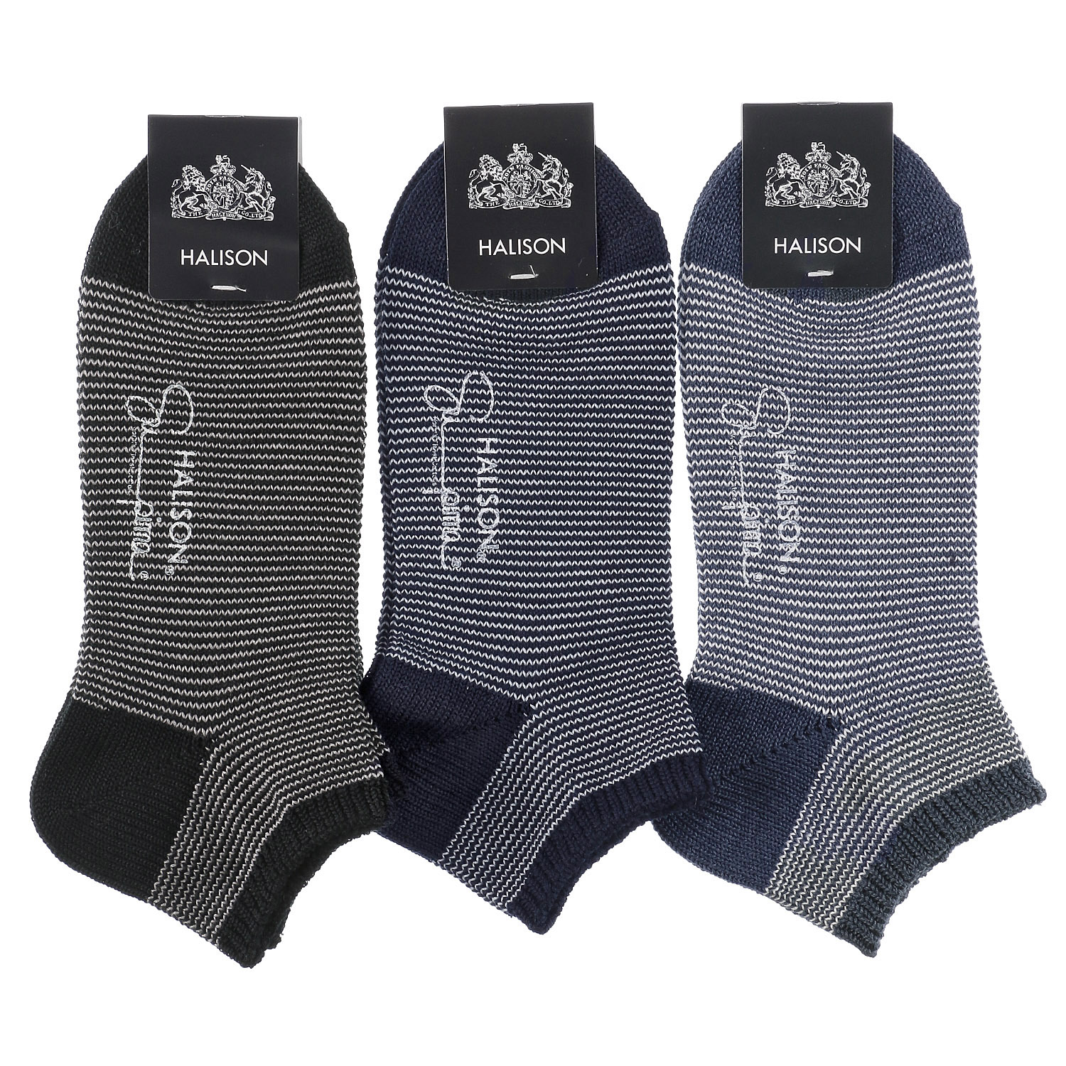 スーピマ ピンボーダー アンクルソックス - 画像1