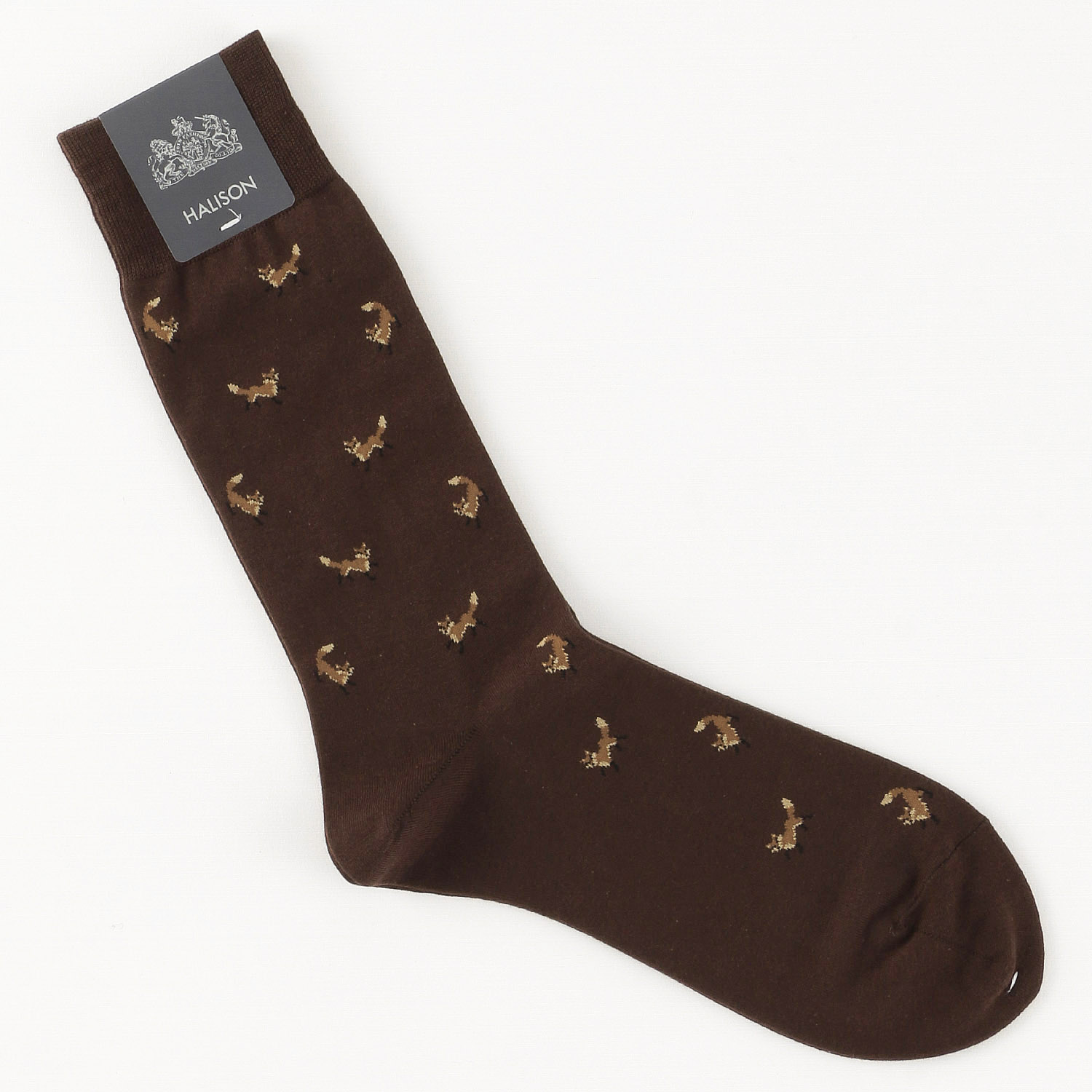 HALISON スーピマ キツネ柄 ソックス - 画像2