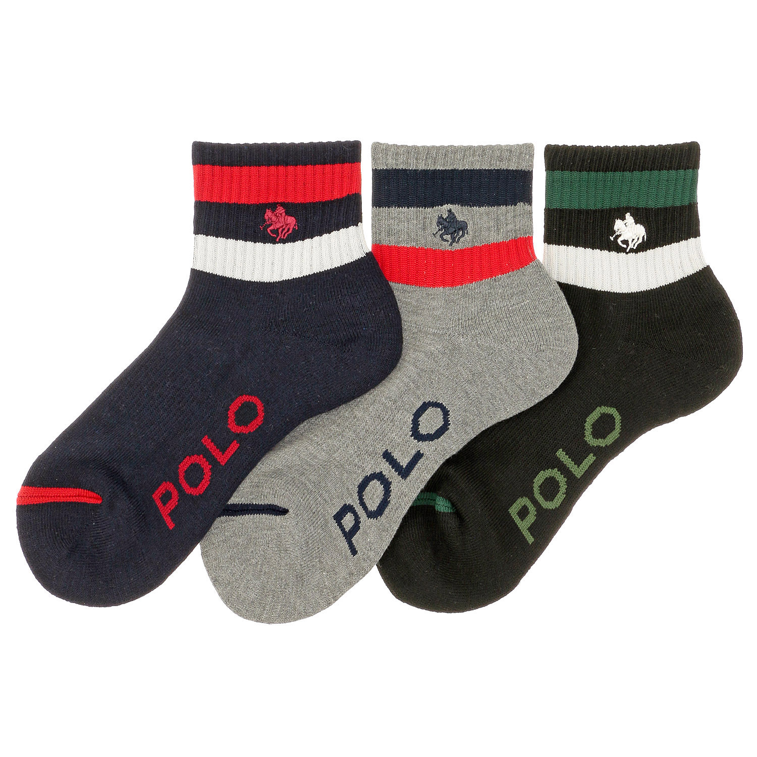 POLO（ポロ）ショート丈 3Pソックス 紳士 - 画像3