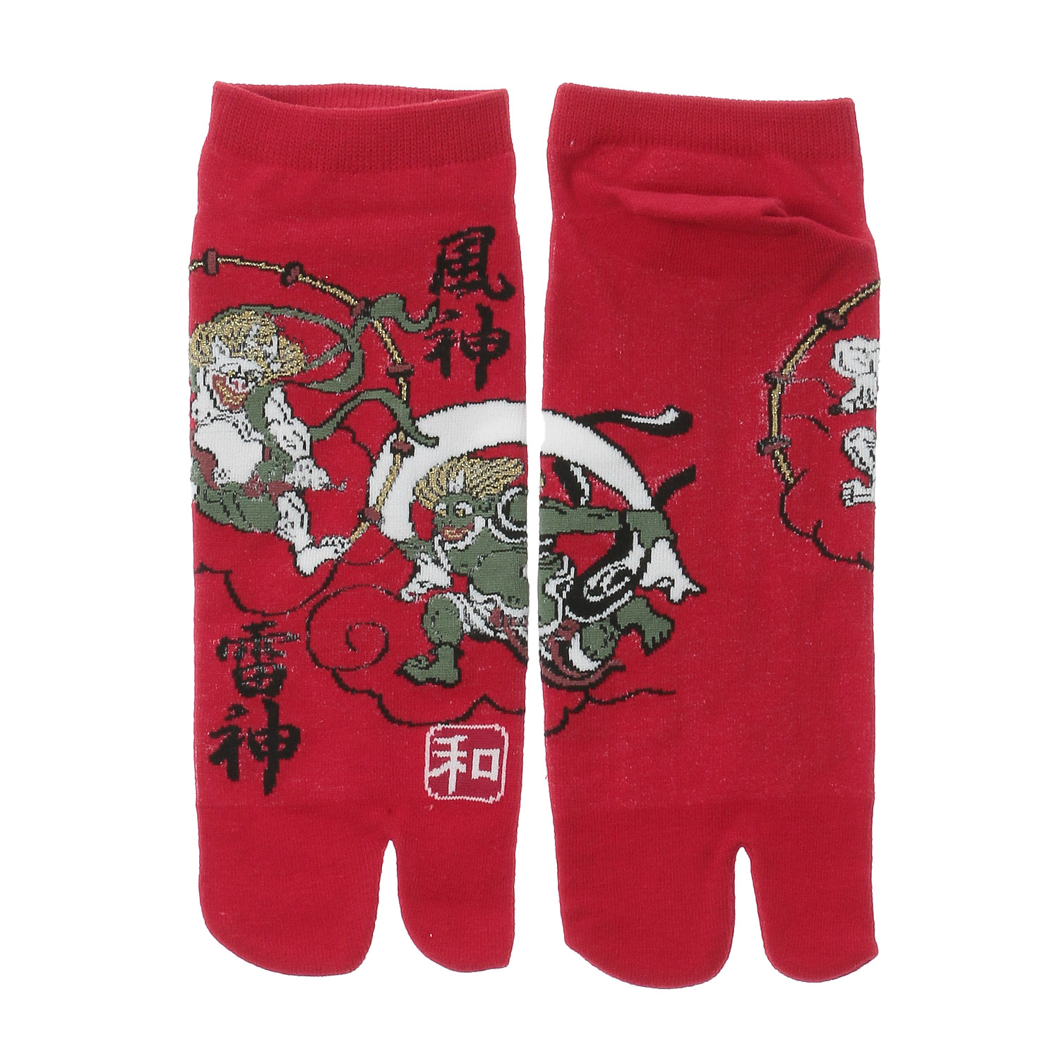 和柄足袋 風神雷神 - 画像2