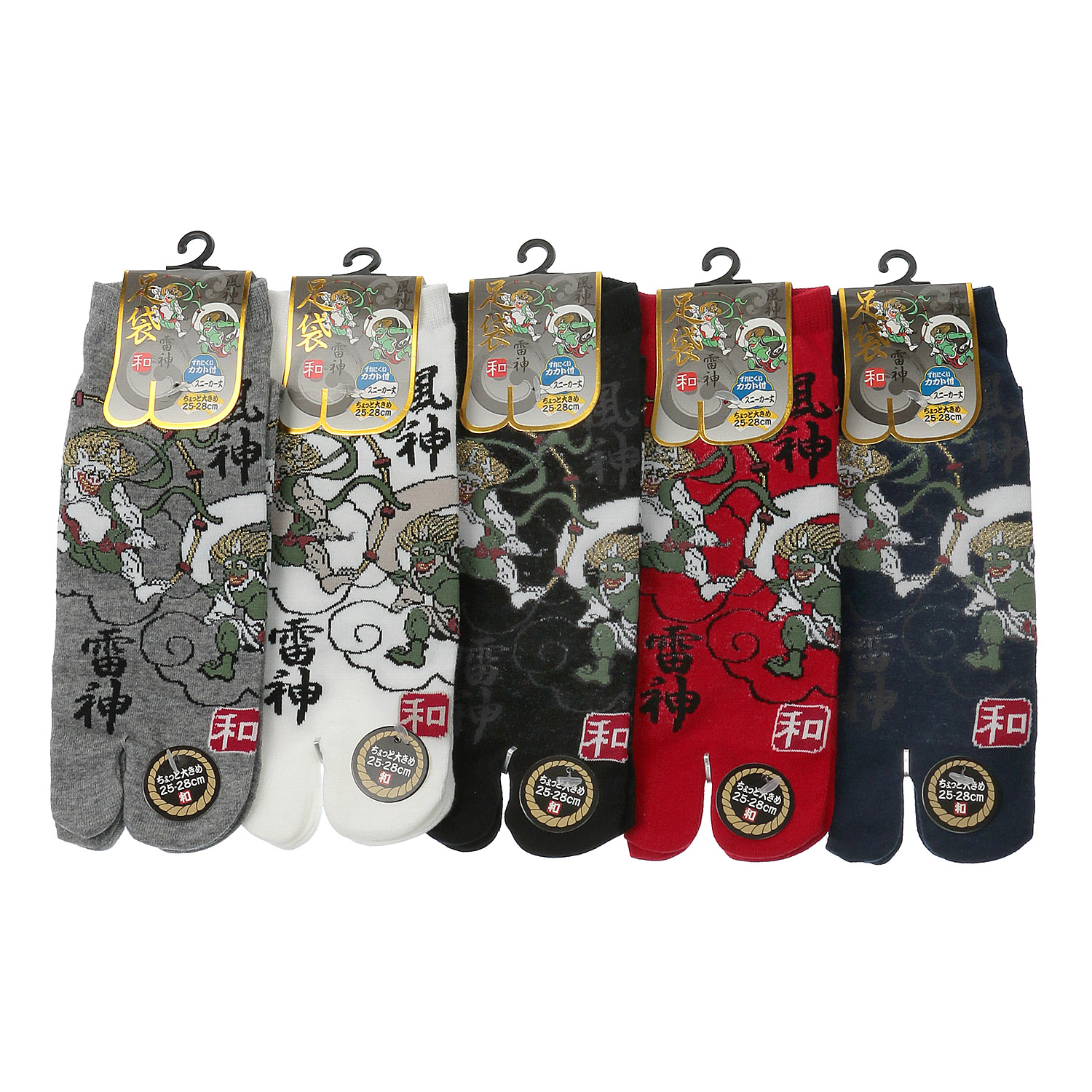 和柄足袋 風神雷神 - 画像1