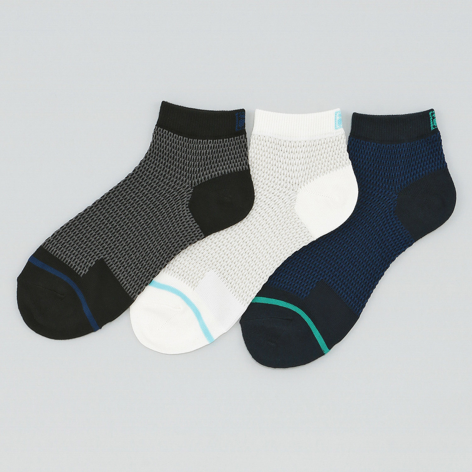 FILA 3足組ビッグメッシュショートソックス 紳士 - 画像1