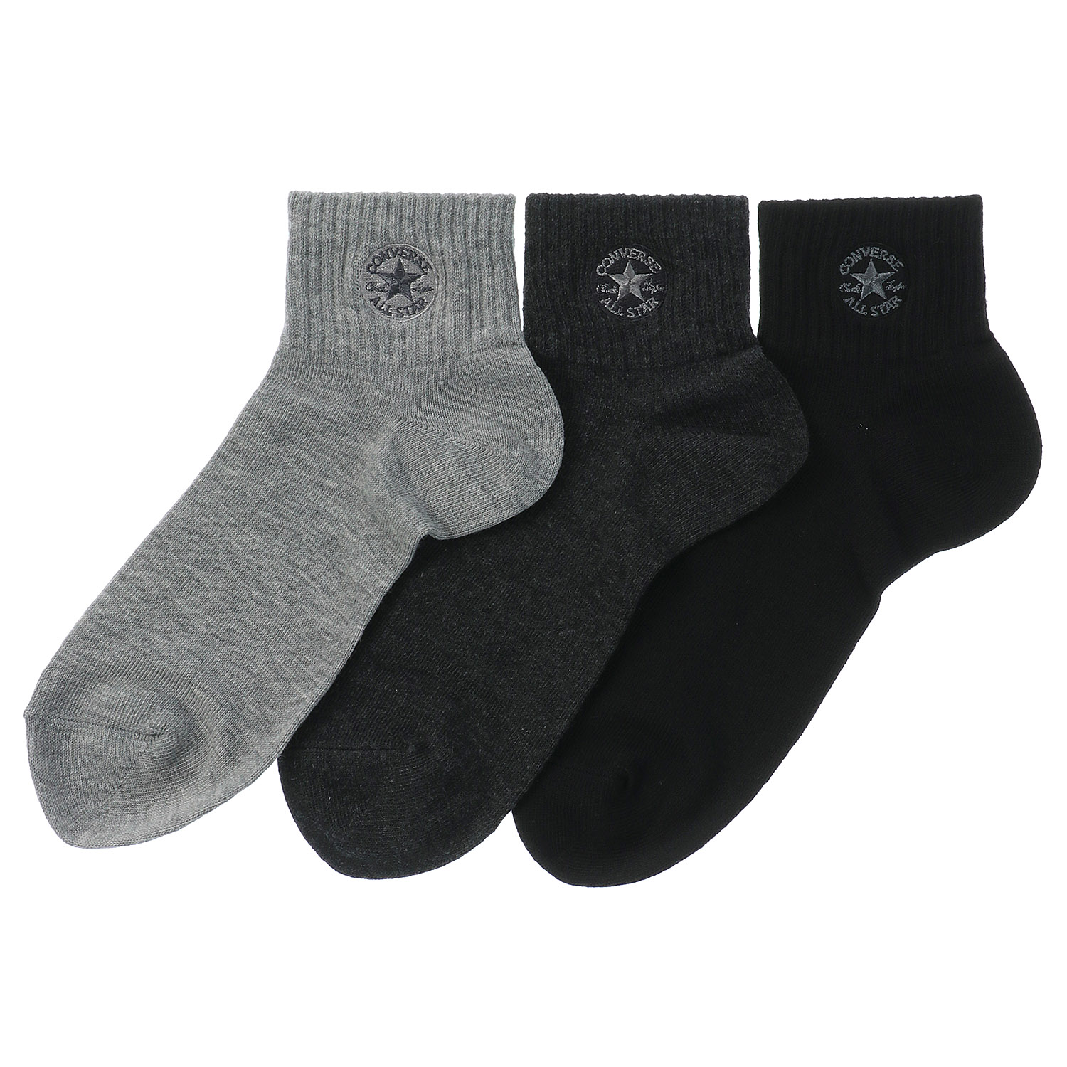 CONVERSE（コンバース）無地 ショート丈ソックス3P 紳士 - 画像4