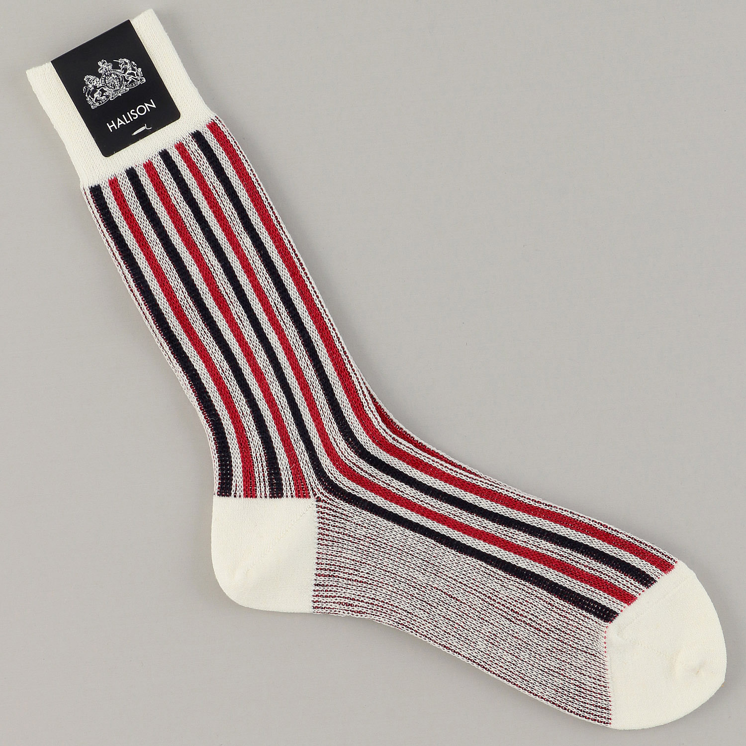 HALISON 綿麻 オルタネイトストライプ ソックス - 画像3