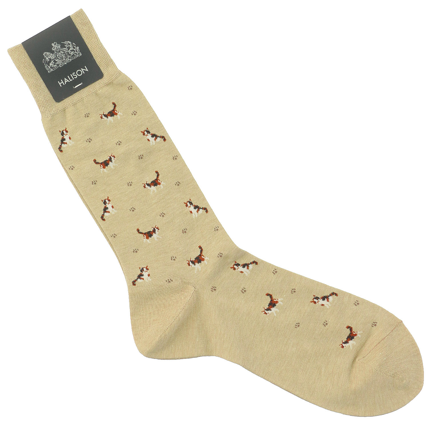 HALISON クールマックス綿 三毛猫柄ソックス - 画像3