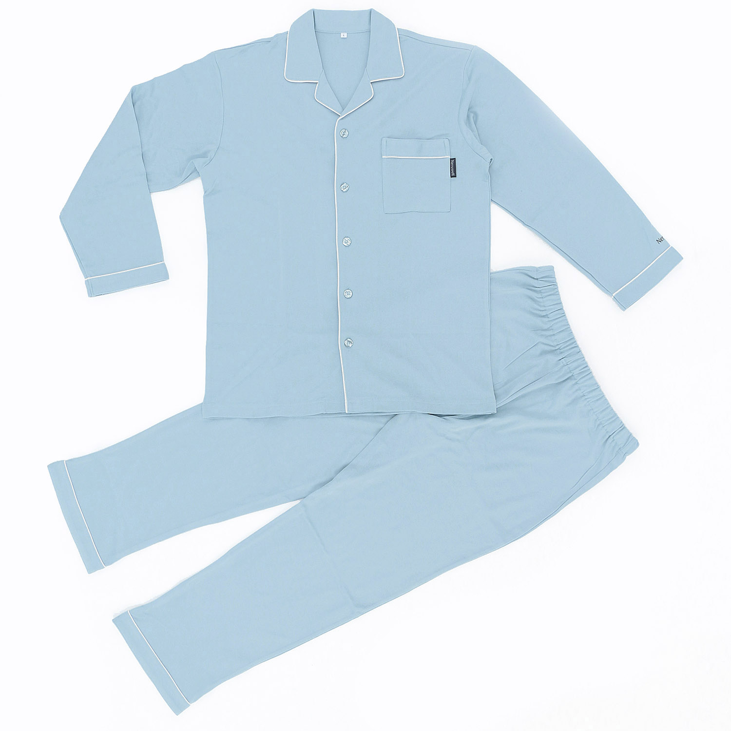 Neruwell（ネルウェル）紳士 ダンボール無地シャツパジャマ - 画像3