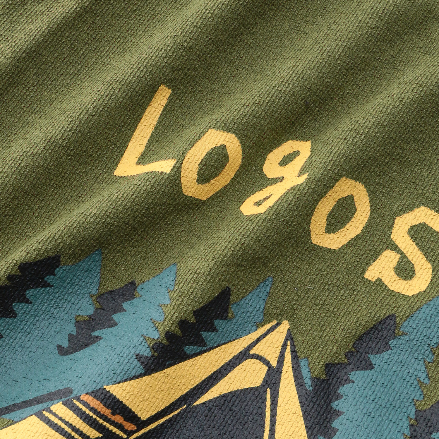 LOGOS 紳士スフレジャガードTC天竺テント柄Tシャツ - 画像3