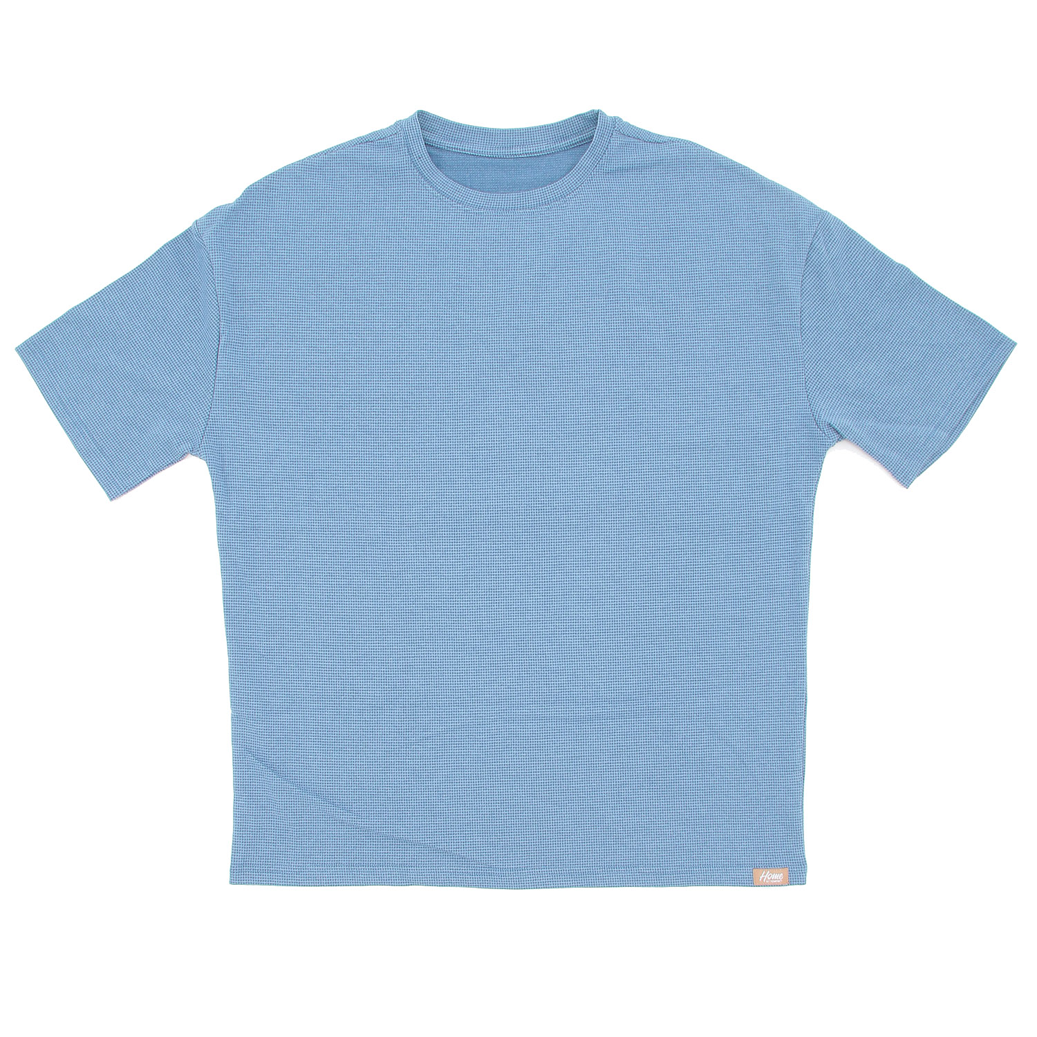 HOME BY TEMPUR 紳士 半袖丸首 カノコ千鳥格子 - 画像5