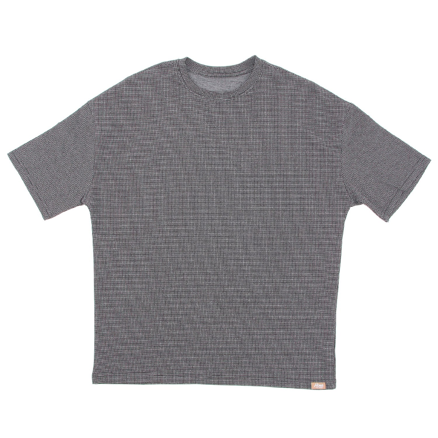 HOME BY TEMPUR 紳士 半袖丸首 カノコ千鳥格子