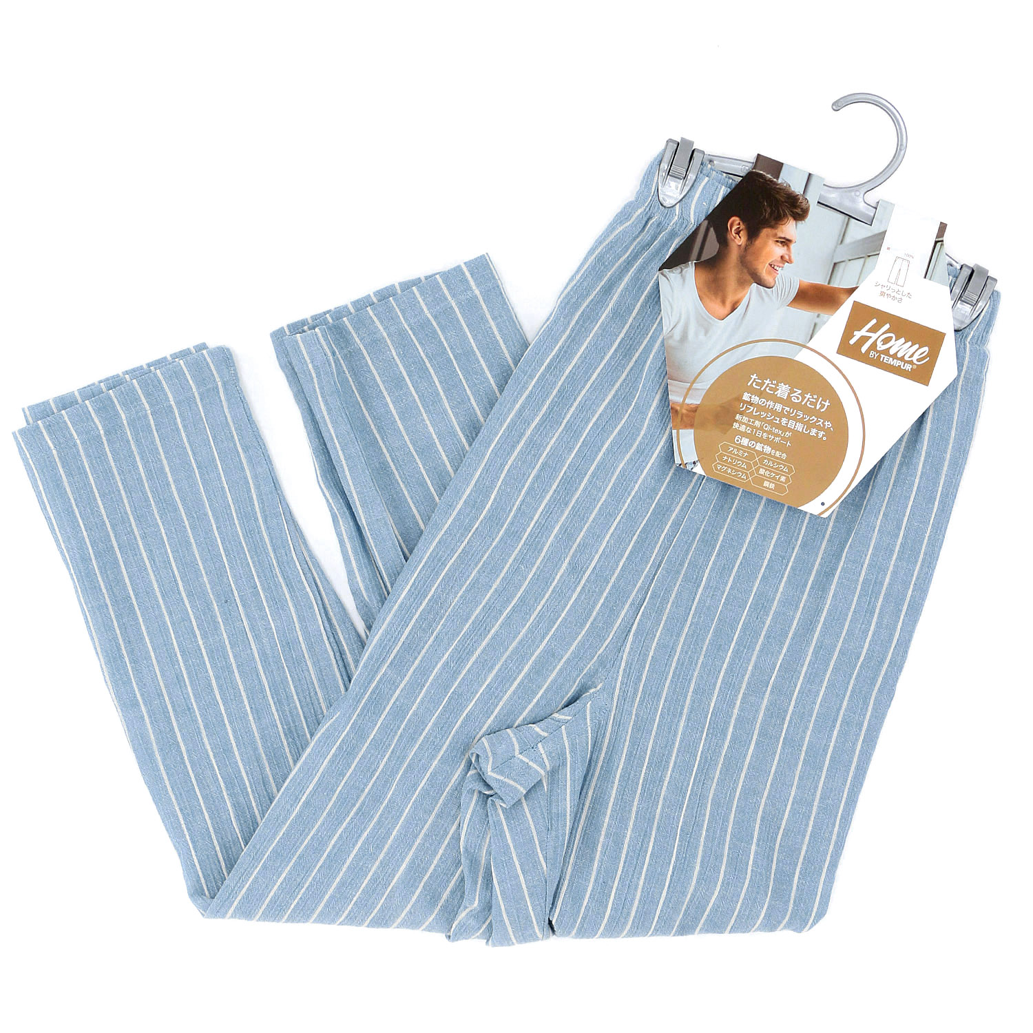 HOME BY TEMPUR 紳士 8分丈ステテコ（前閉じ）  先染クレープ - 画像4