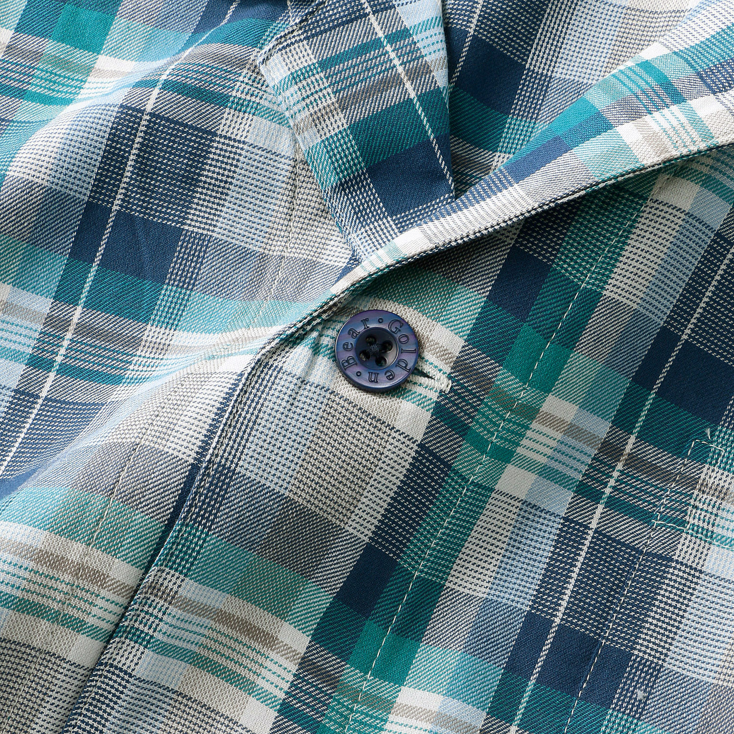 GoldenBear 長袖テーラーパジャマ ツイル 格子柄 - 画像5