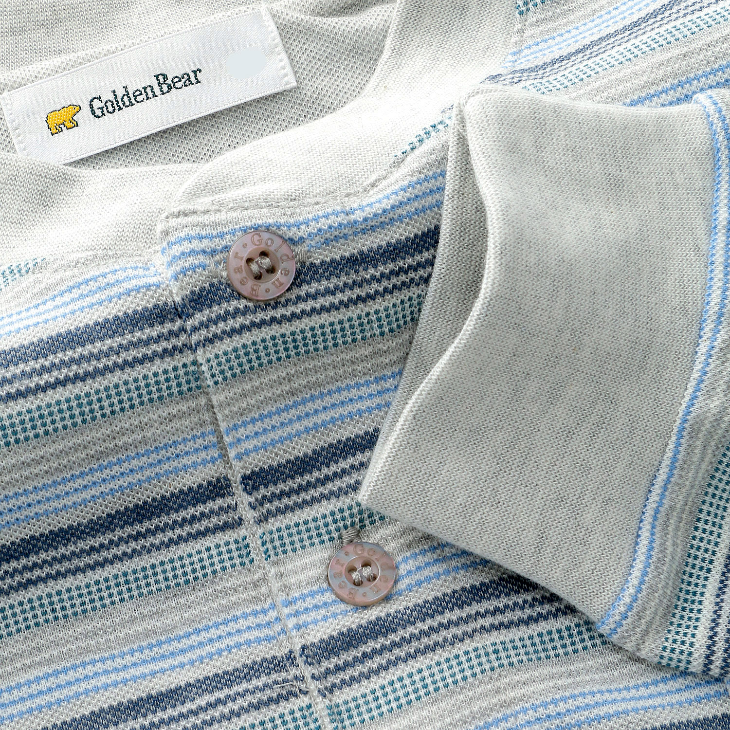 GoldenBear 紳士 鹿の子 長袖パジャマ ボーダー柄 - 画像5