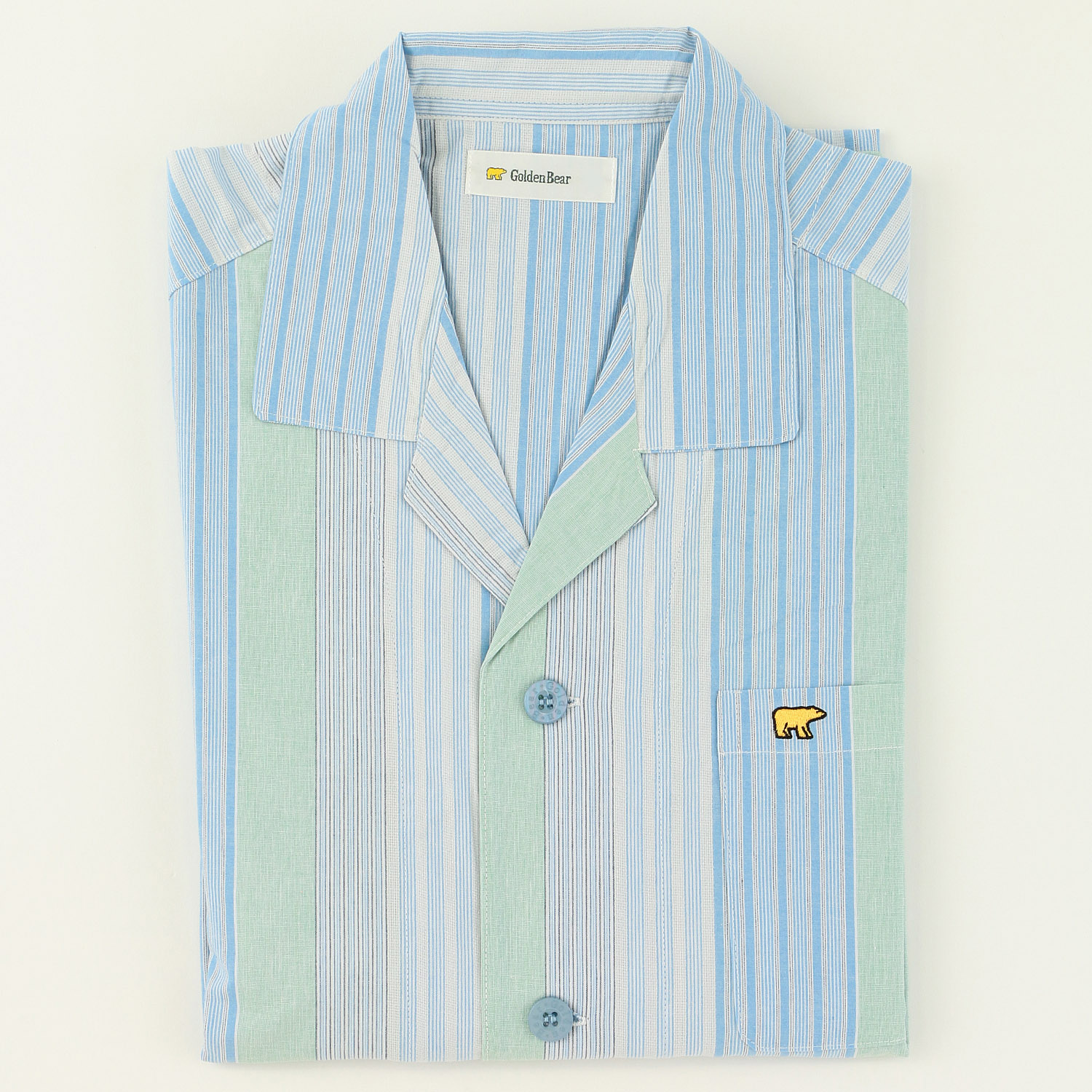 GoldenBear 紳士 サッカー長袖長ズボンパジャマ ストライプ柄 - 画像3