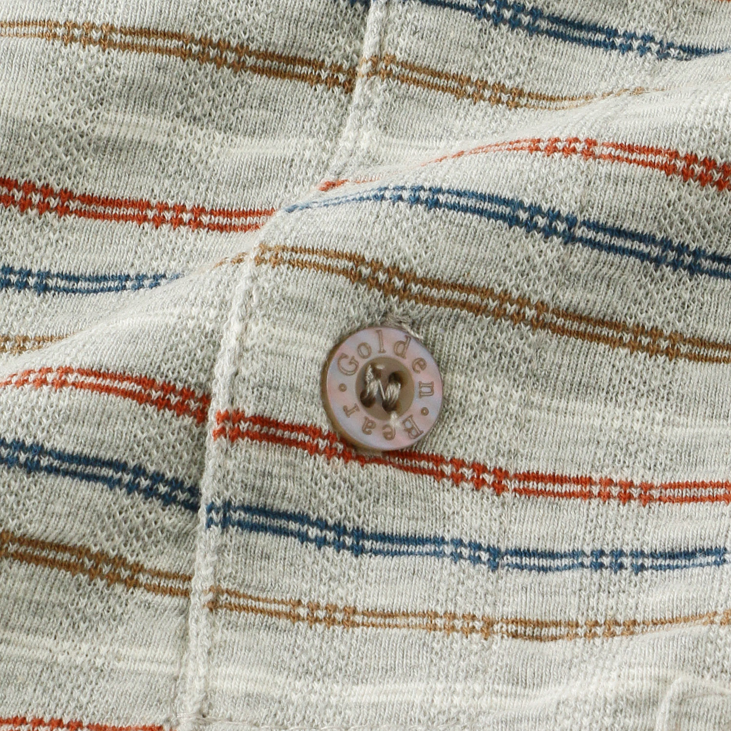 GoldenBear 紳士 ニットサッカー長袖長ズボンパジャマ ボーダー柄 - 画像5