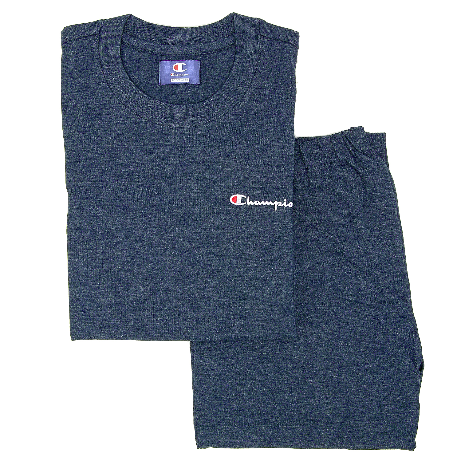 GUNZE Champion  紳士 丸首長袖パジャマ ロゴ刺繍 - 画像3