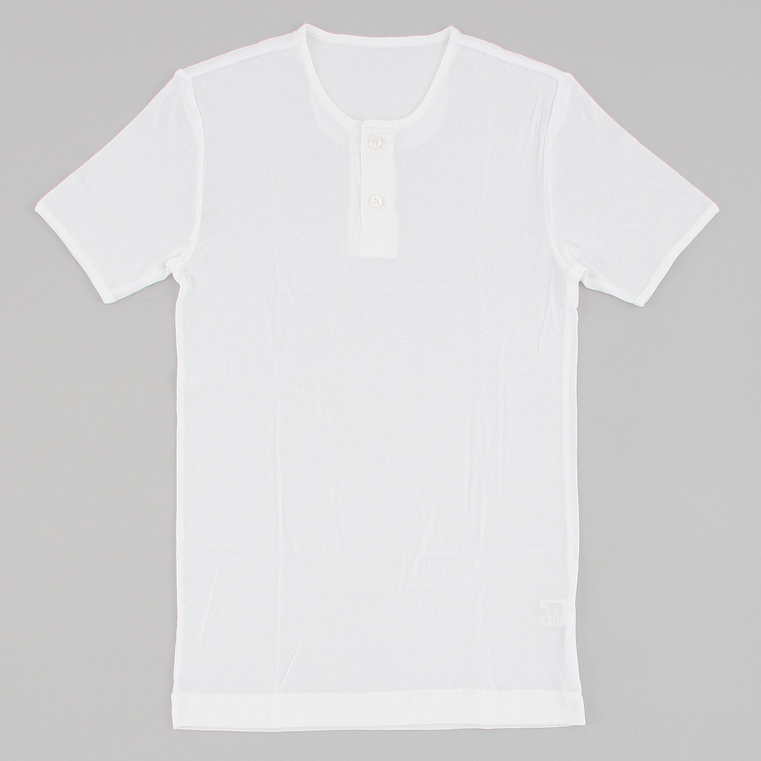 紳士 綿強撚 釦付半袖シャツ - 画像1