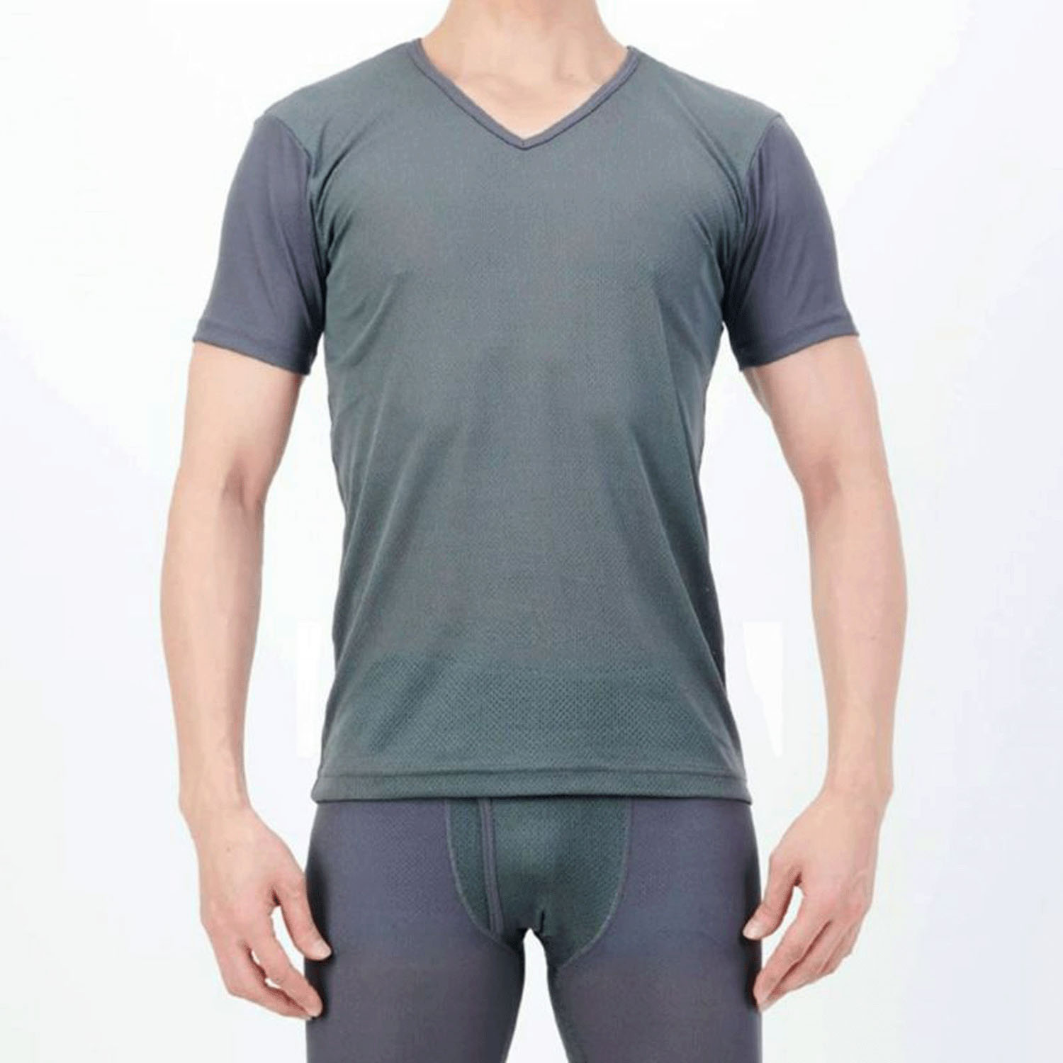 BREEZE DRY  V首半袖シャツ