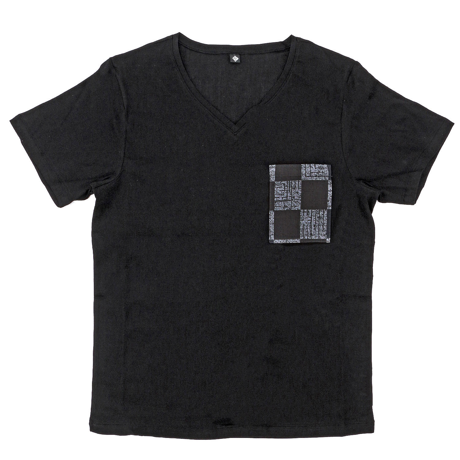 匠技  高島縮  半袖VネックTシャツ LL - 画像1