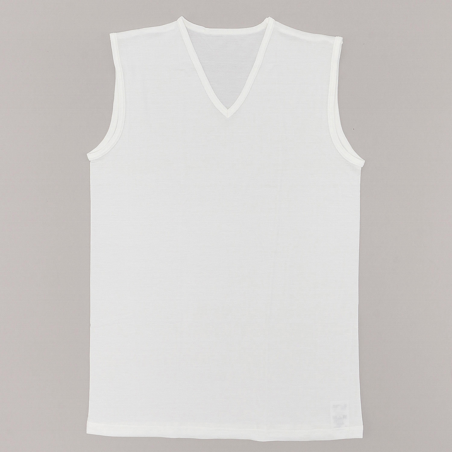 GUNZE アセドロン鹿の子Vネックスリーブレス