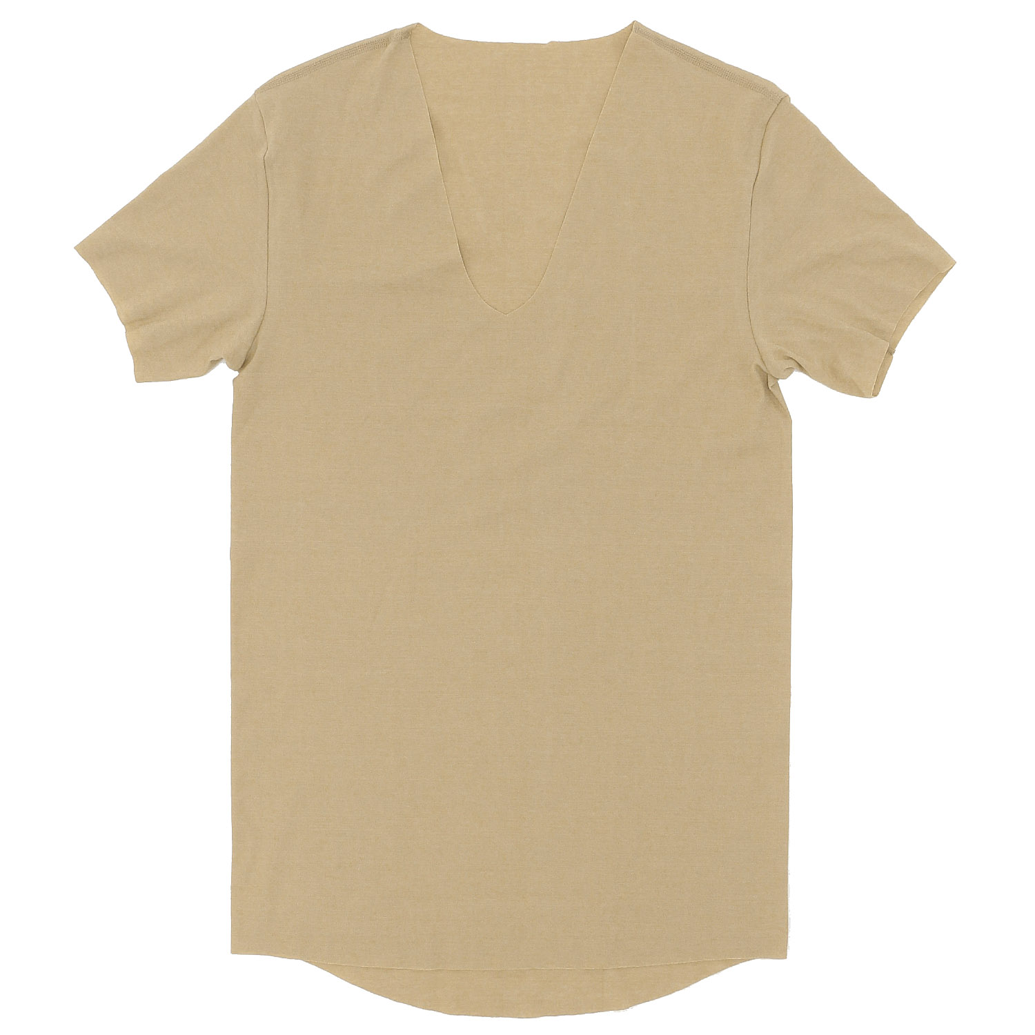 GUNNZE YG（ワイジー）カットオフVネック半袖シャツ - 画像3