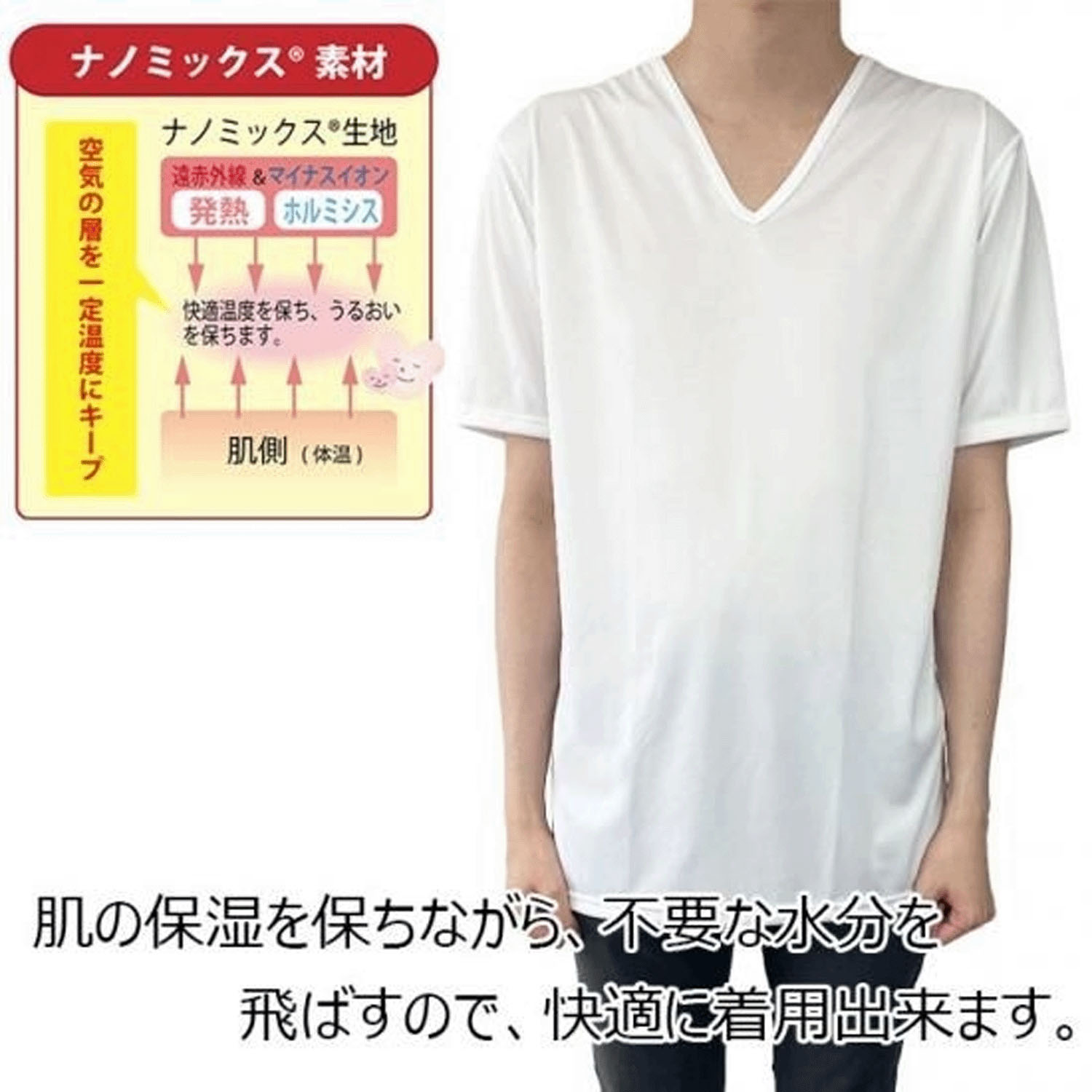 NANOMIX ヨクナール 半袖 紳士 - 画像4