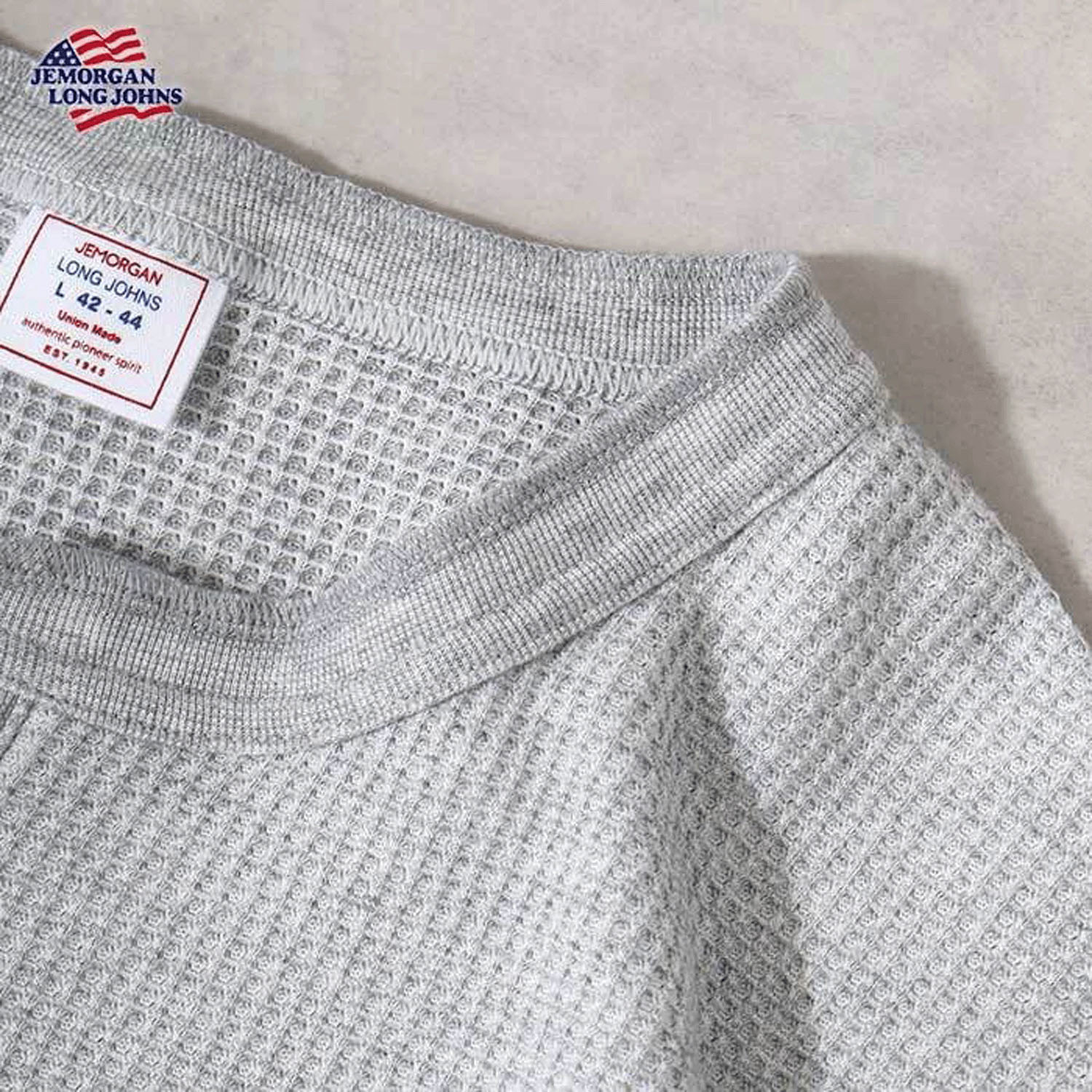 JEMORGAN（ジェイイーモーガン）ワッフルヘンリーネック半袖Tシャツ - 画像2